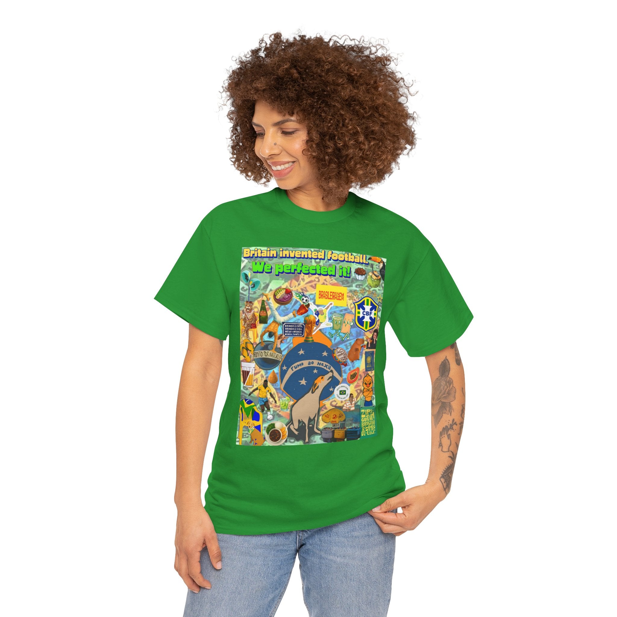 Unisex 100% Algodão OEKO-TEX®  | Brasil x Britain - O jogo nasceu lá, mas o Brasil o elevou a outro patamar!
