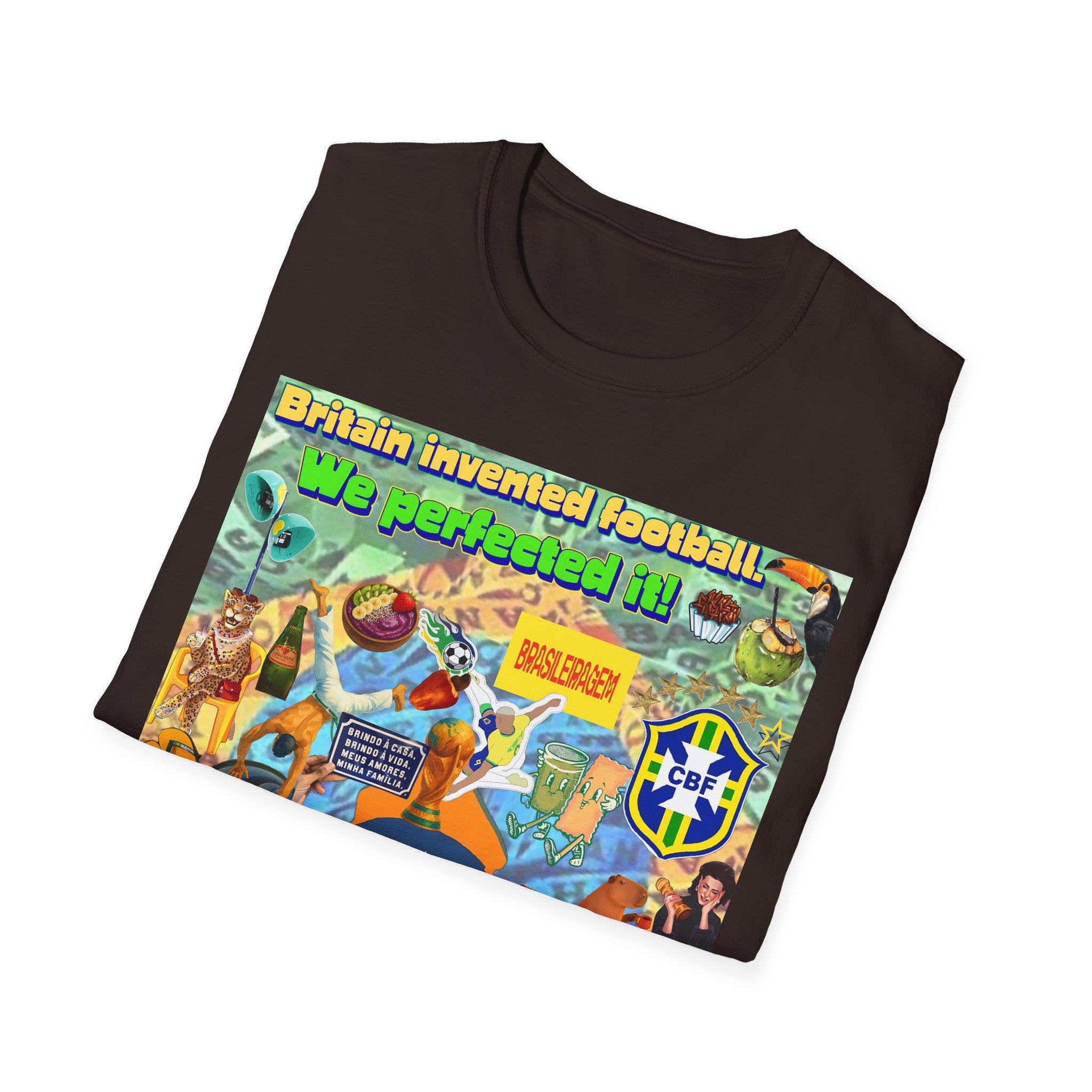 Unisex Graphic T-Shirt | Brasil x Britain - O jogo nasceu lá, mas o Brasil o elevou a outro patamar!