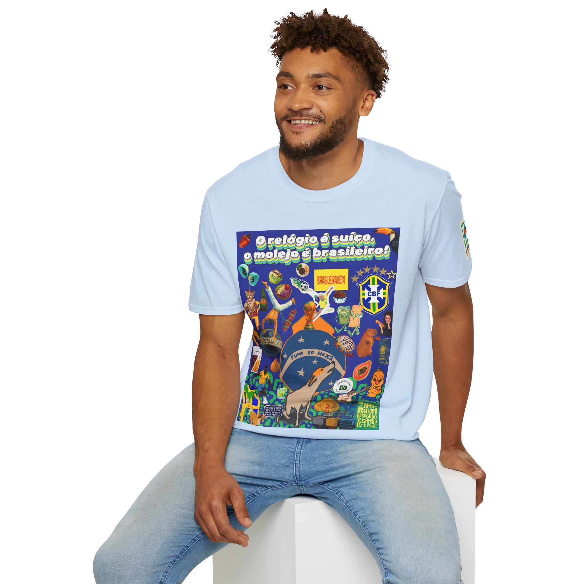 Unisex Graphic T-Shirt | Brasil x Suíça- O relógio é deles, o molejo é nosso!