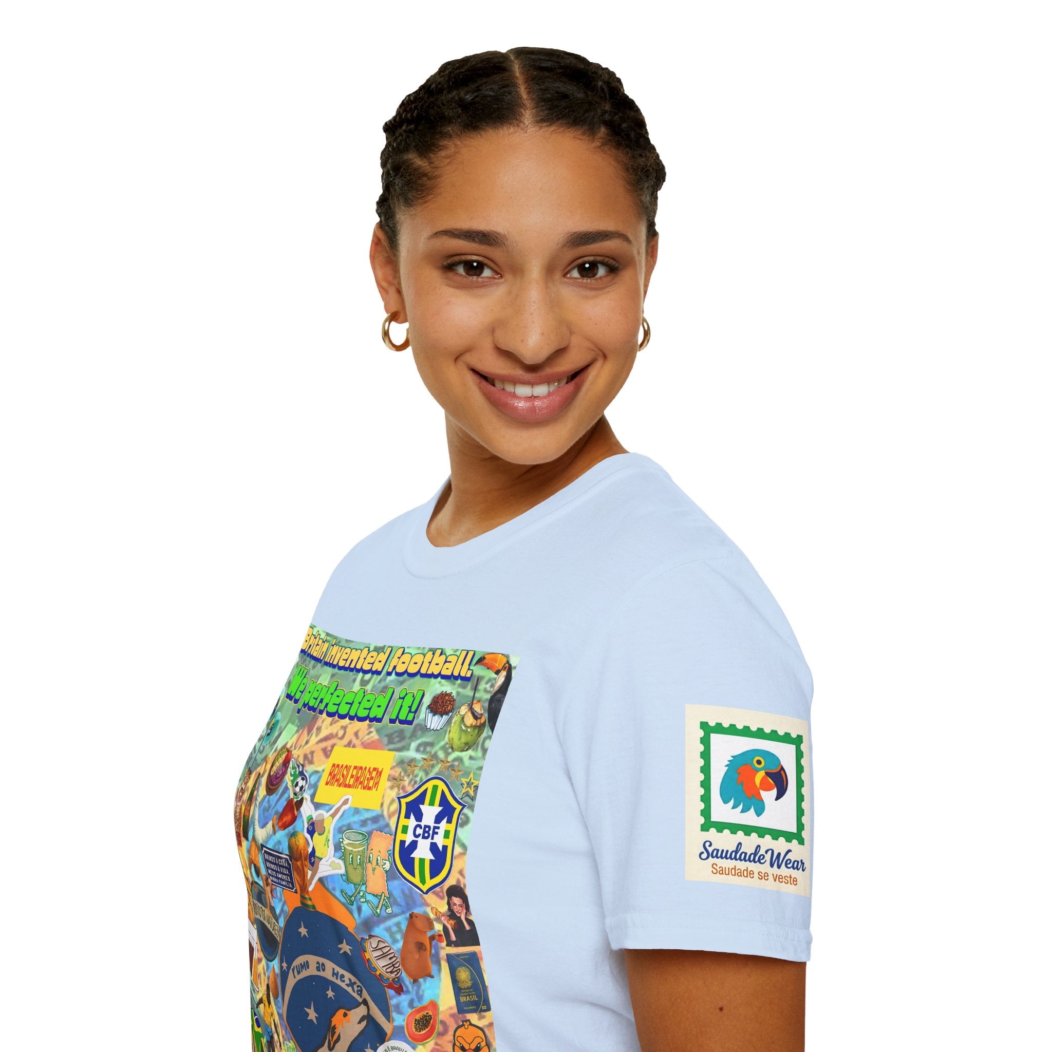 Unisex Graphic T-Shirt | Brasil x Britain - O jogo nasceu lá, mas o Brasil o elevou a outro patamar!