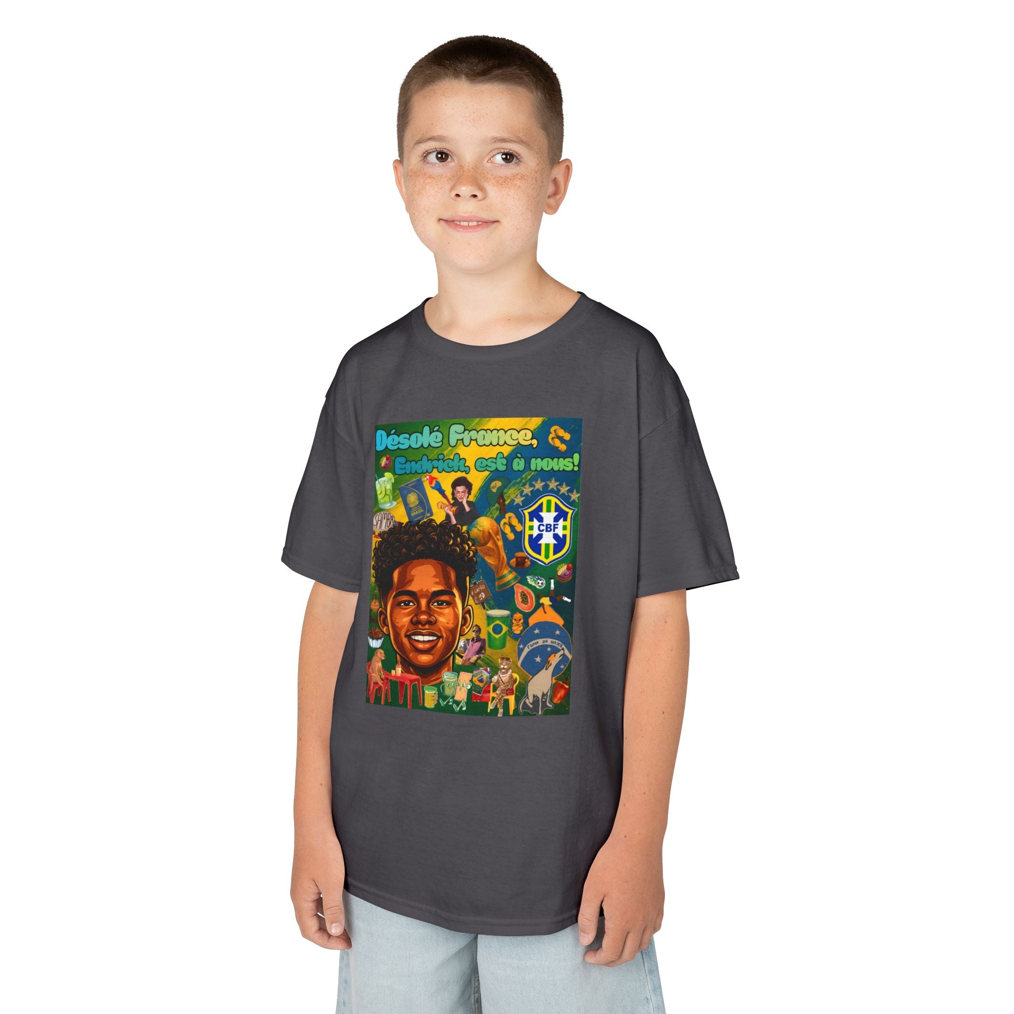 Unisex Kids 100% Algodão | Brasil x França