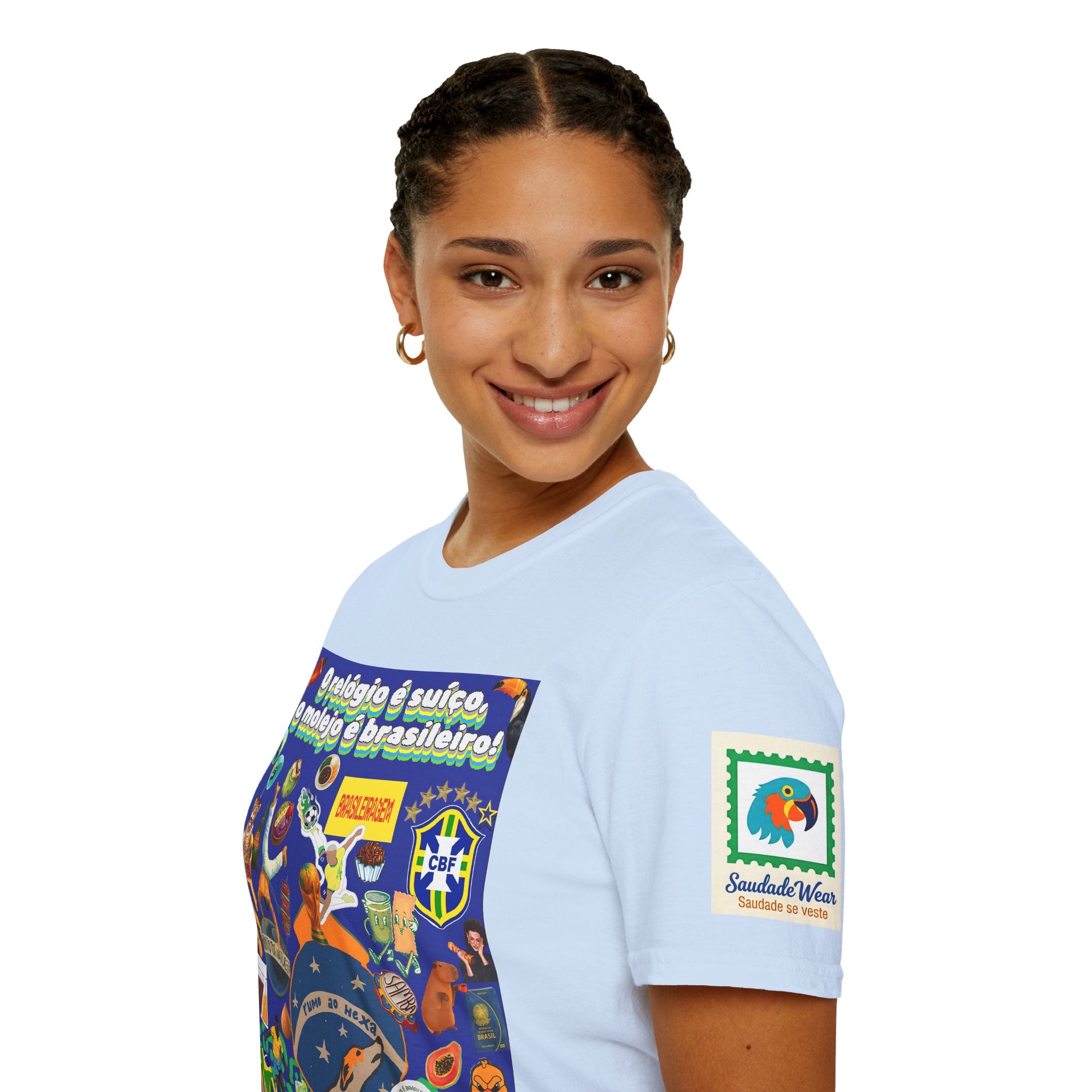 Unisex Graphic T-Shirt | Brasil x Suíça- O relógio é deles, o molejo é nosso!