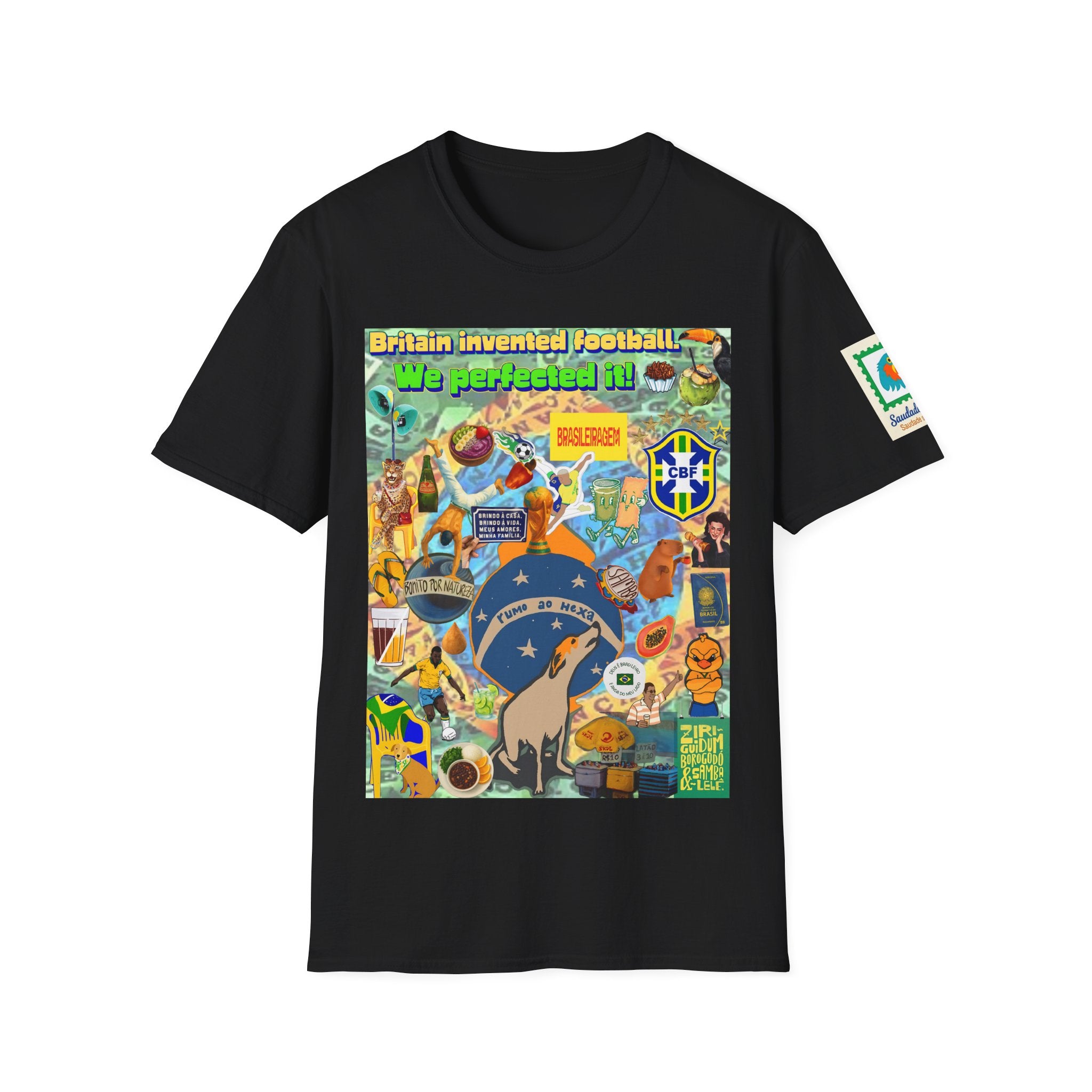 Unisex Graphic T-Shirt | Brasil x Britain - O jogo nasceu lá, mas o Brasil o elevou a outro patamar!