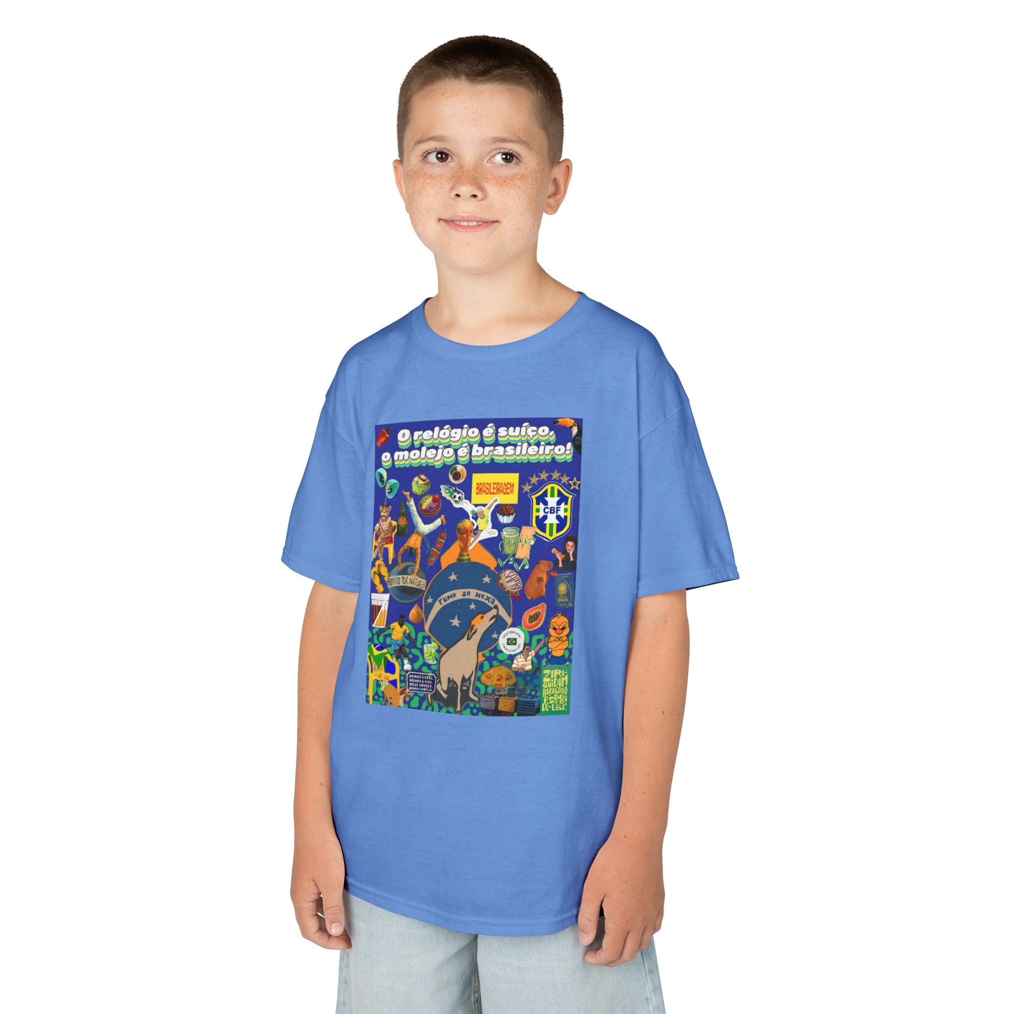 Unisex Kids 100% Algodão | Brasil x Suíça - O relógio é deles, o molejo é nosso!