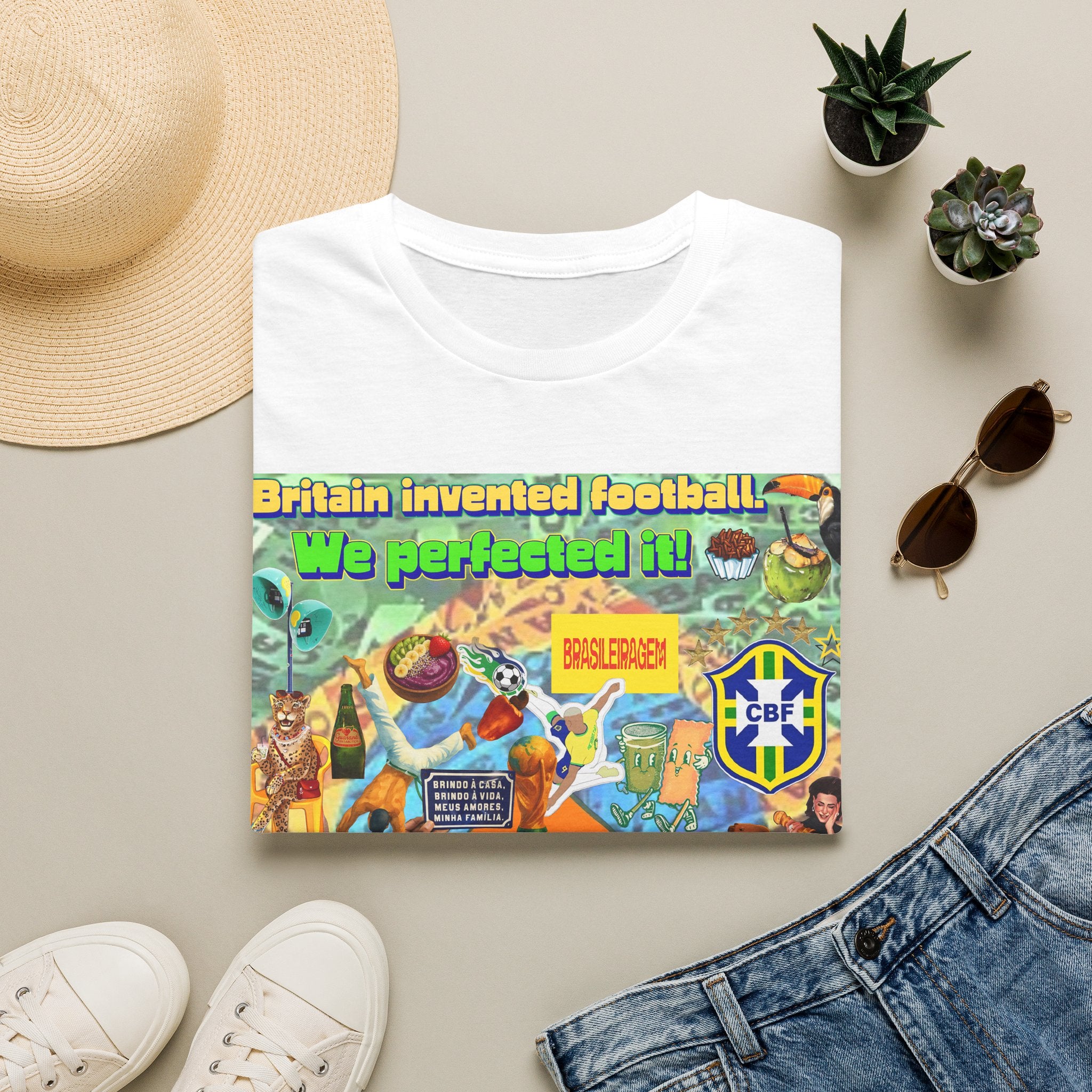 Unisex Graphic T-Shirt | Brasil x Britain - O jogo nasceu lá, mas o Brasil o elevou a outro patamar!