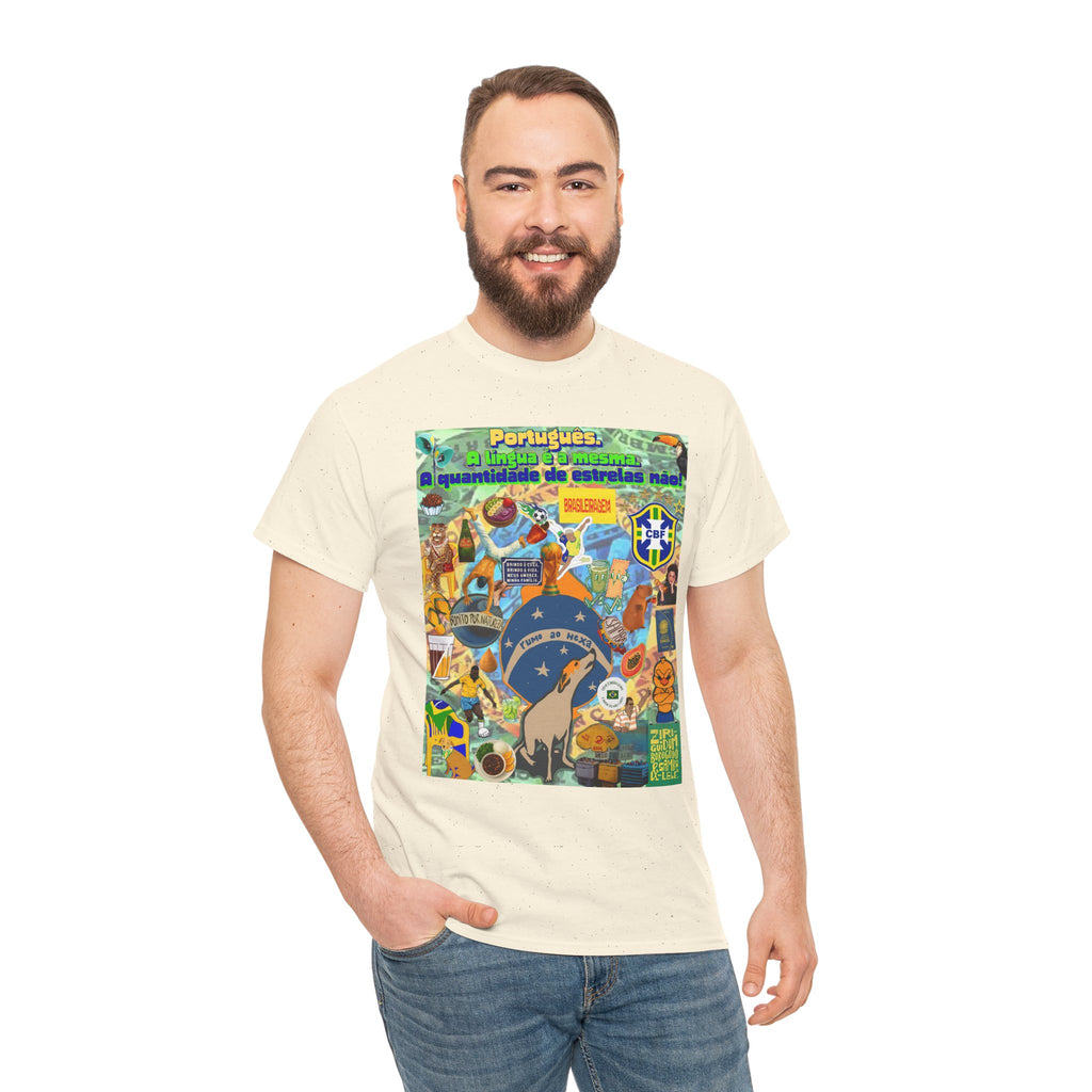 Unisex 100% Algodão OEKO-TEX®  | Brasil x Portugal - Quantidade de estrelas.