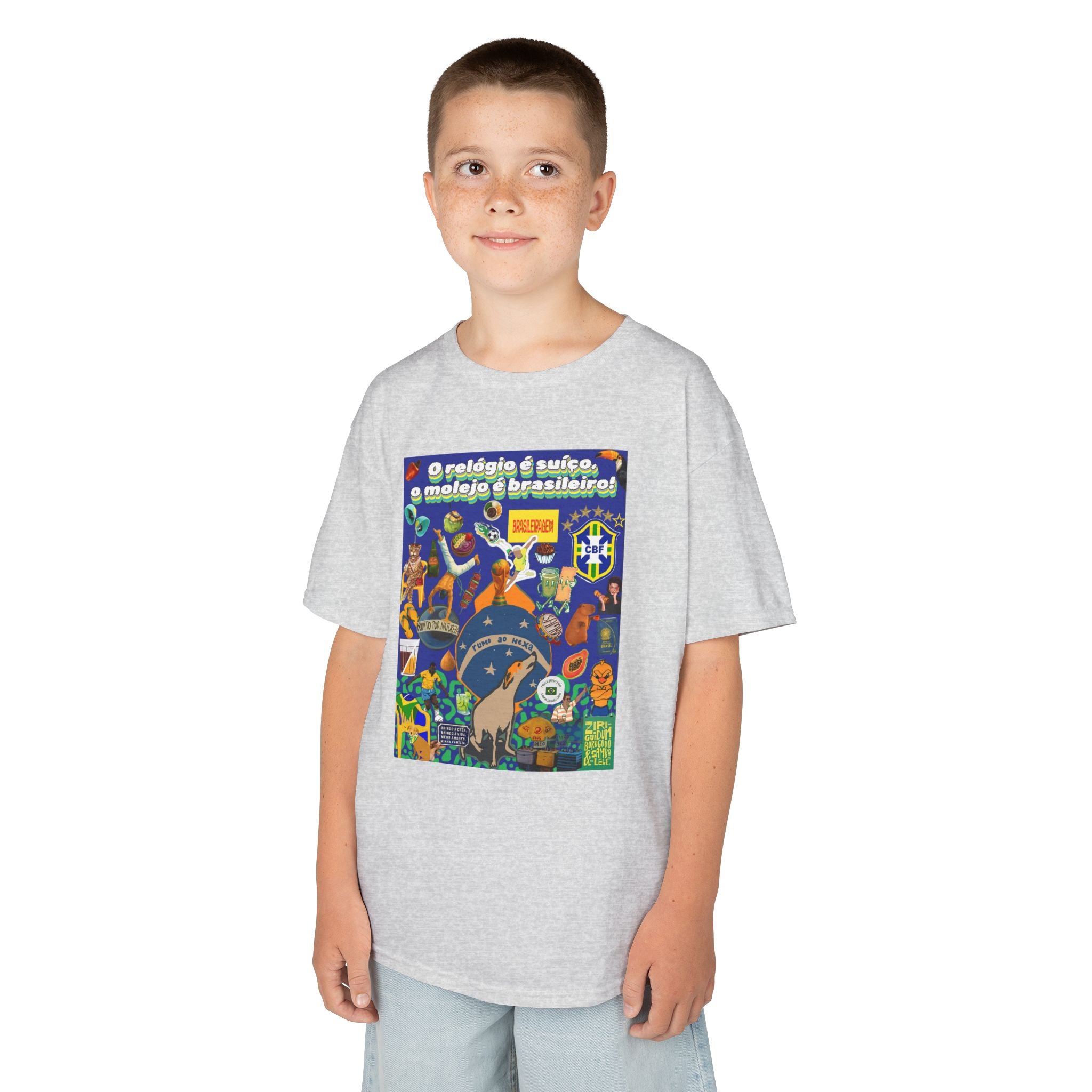 Unisex Kids 100% Algodão | Brasil x Suíça - O relógio é deles, o molejo é nosso!