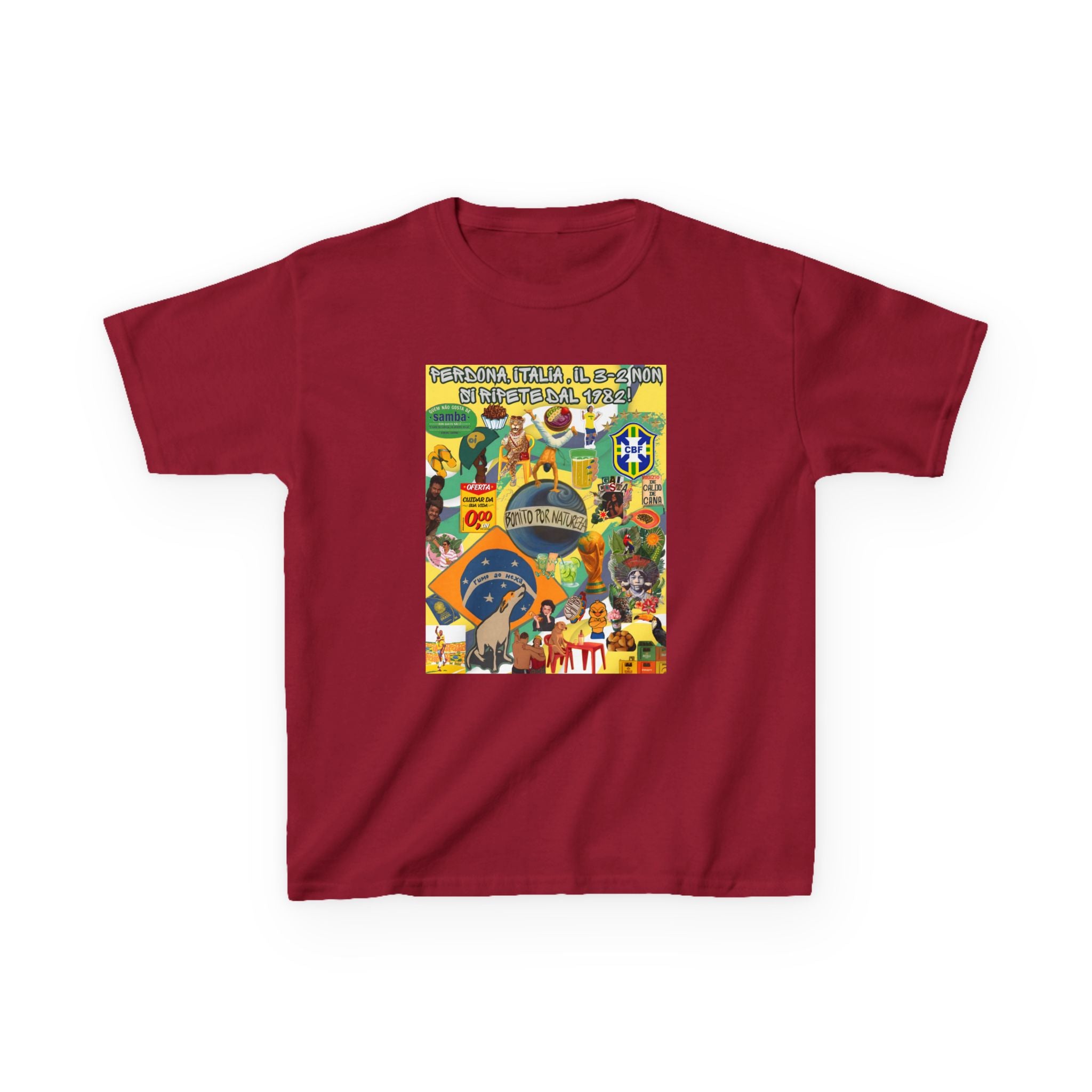 Unisex Kids 100% Algodão | Brasil x Itália