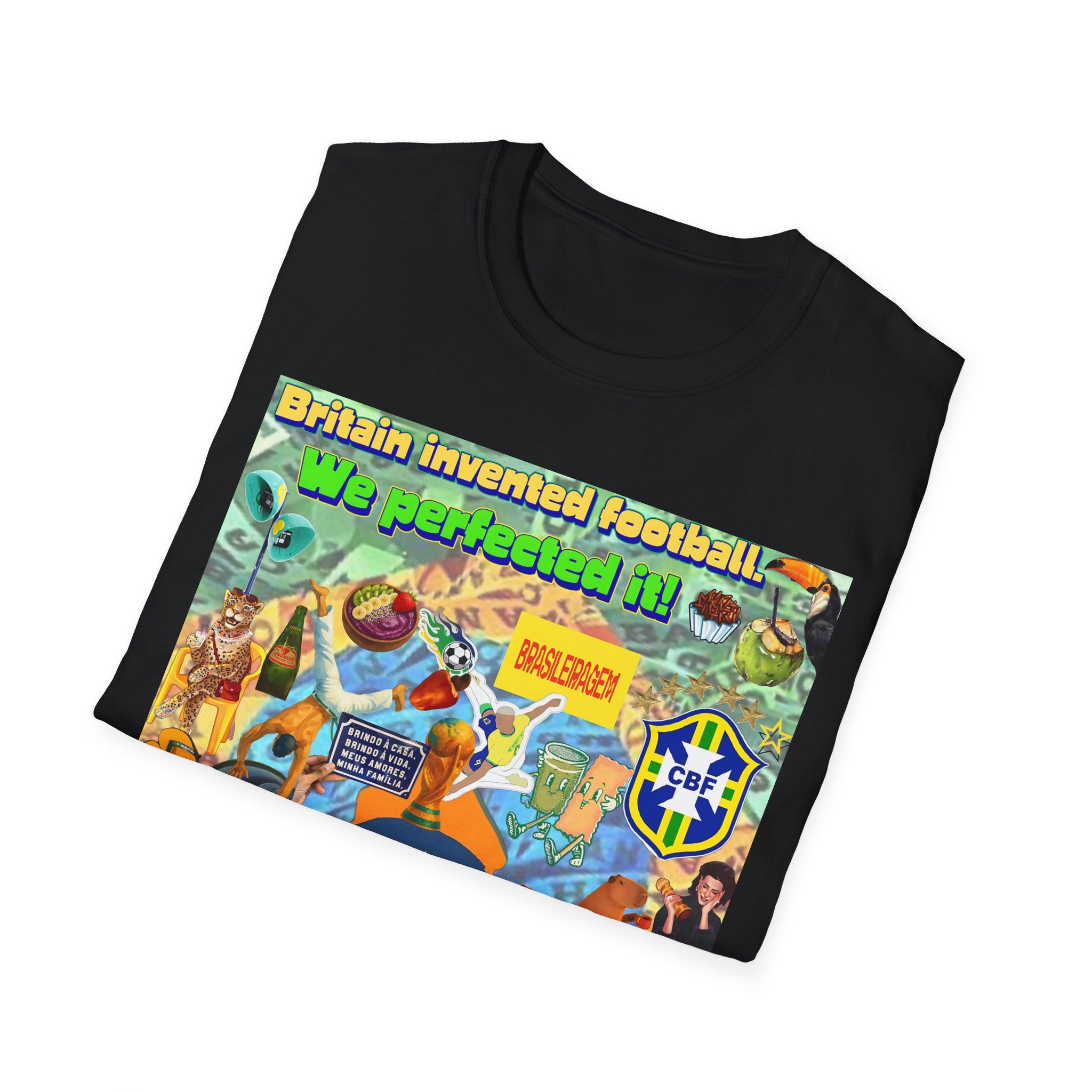 Unisex Graphic T-Shirt | Brasil x Britain - O jogo nasceu lá, mas o Brasil o elevou a outro patamar!