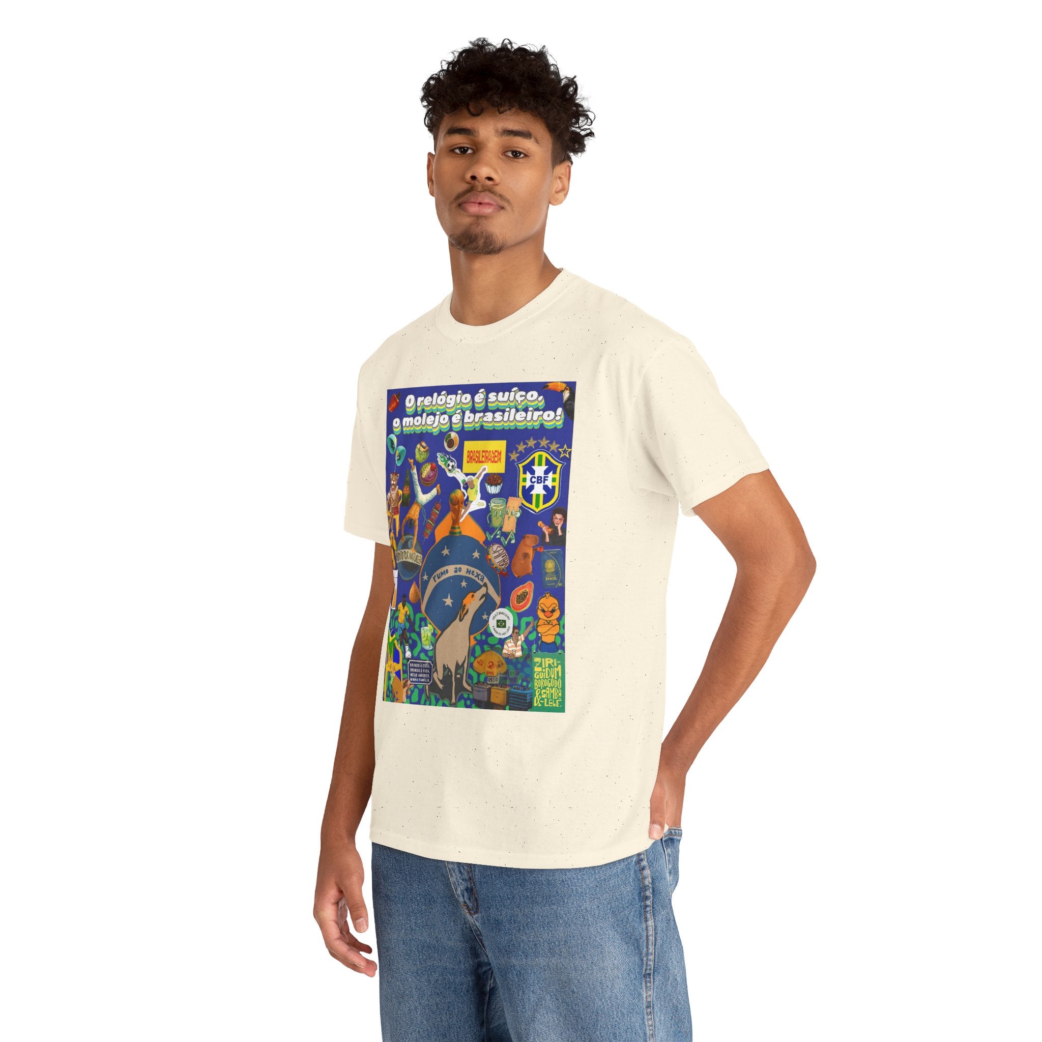 Unisex 100% Algodão OEKO-TEX®  | Brasil x Suíça - O relógio é suíço, mas o molejo é nosso!