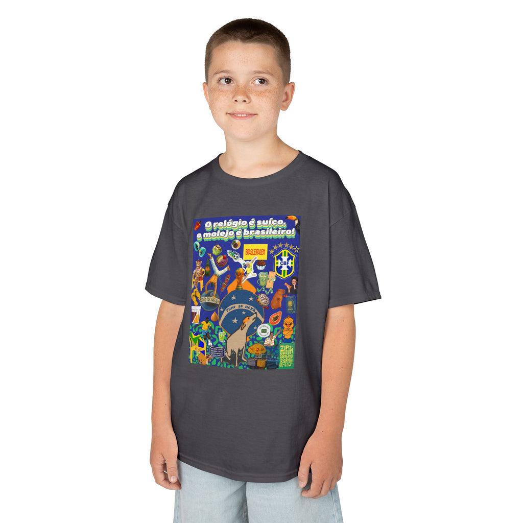 Unisex Kids 100% Algodão | Brasil x Suíça - O relógio é deles, o molejo é nosso!