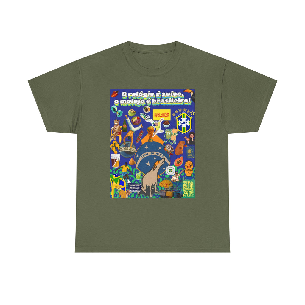 Unisex 100% Algodão OEKO-TEX®  | Brasil x Suíça - O relógio é suíço, mas o molejo é nosso!