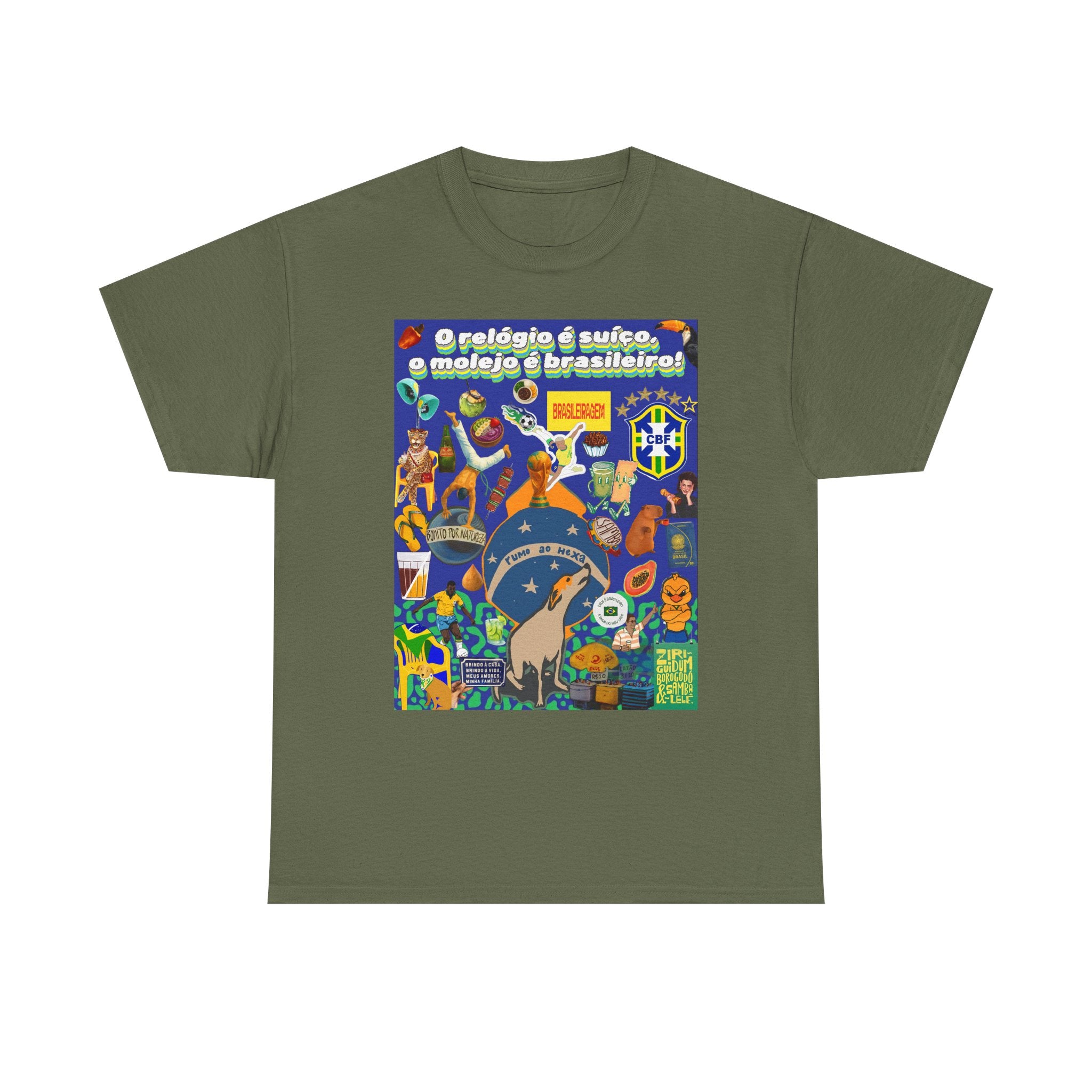 Unisex 100% Algodão OEKO-TEX®  | Brasil x Suíça - O relógio é suíço, mas o molejo é nosso!