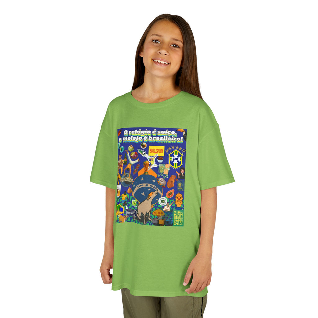 Unisex Kids 100% Algodão | Brasil x Suíça - O relógio é deles, o molejo é nosso!