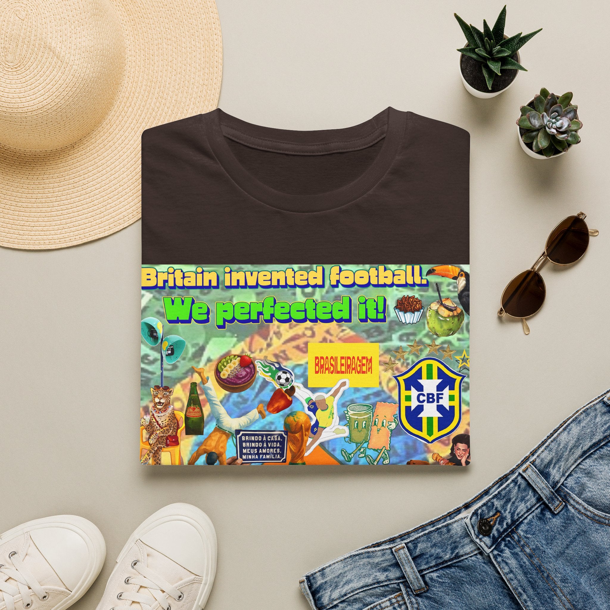 Unisex Graphic T-Shirt | Brasil x Britain - O jogo nasceu lá, mas o Brasil o elevou a outro patamar!