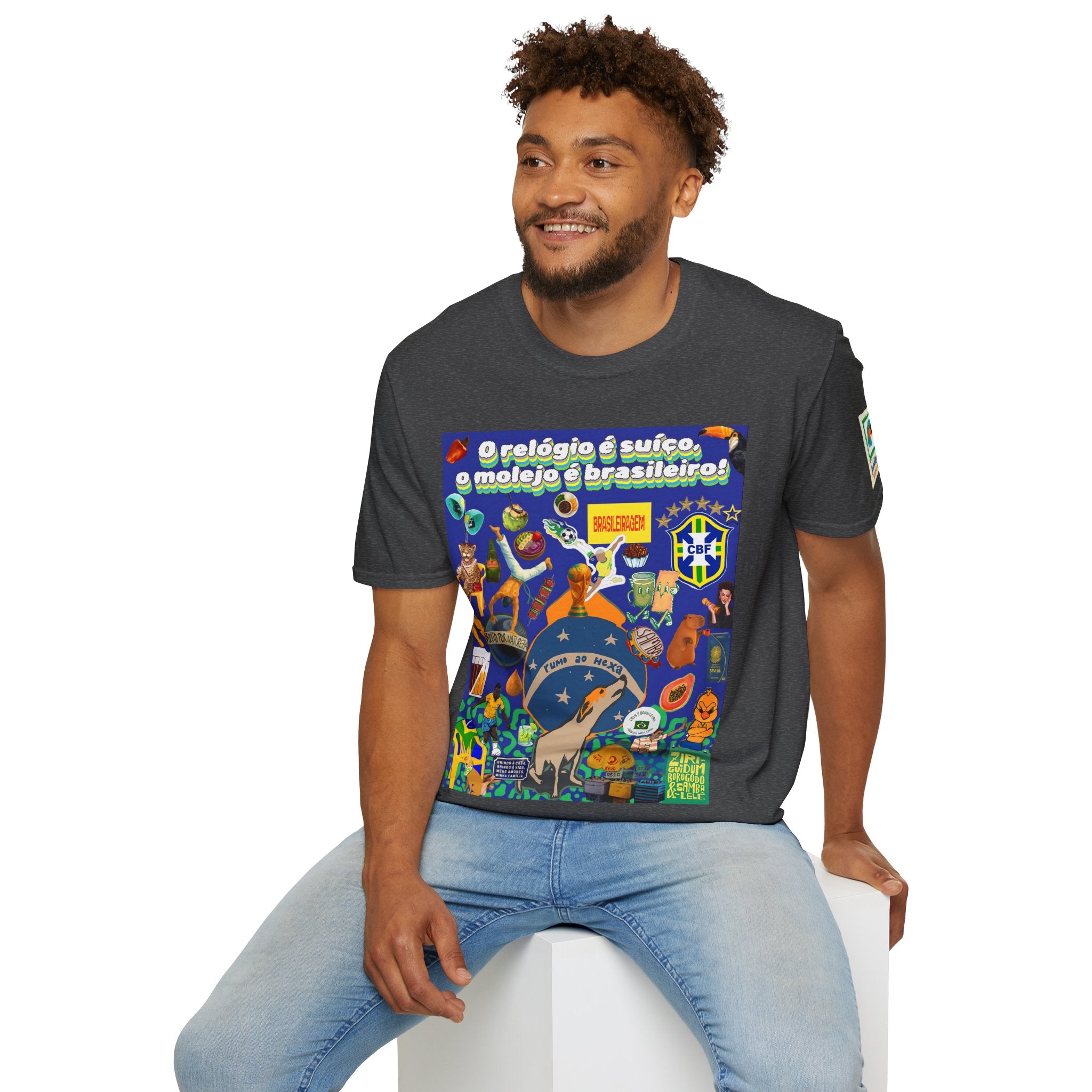 Unisex Graphic T-Shirt | Brasil x Suíça- O relógio é deles, o molejo é nosso!