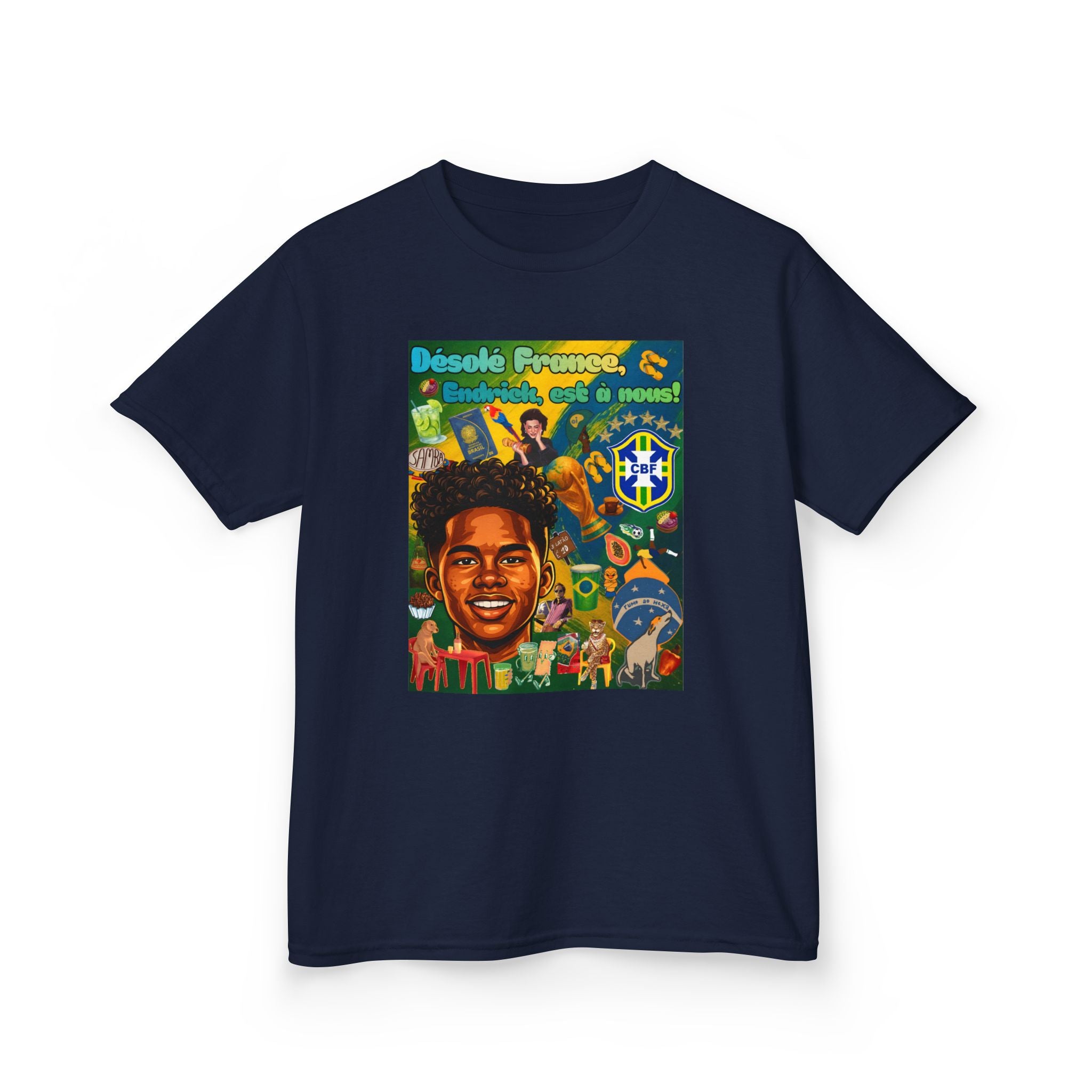 Unisex Kids 100% Algodão | Brasil x França
