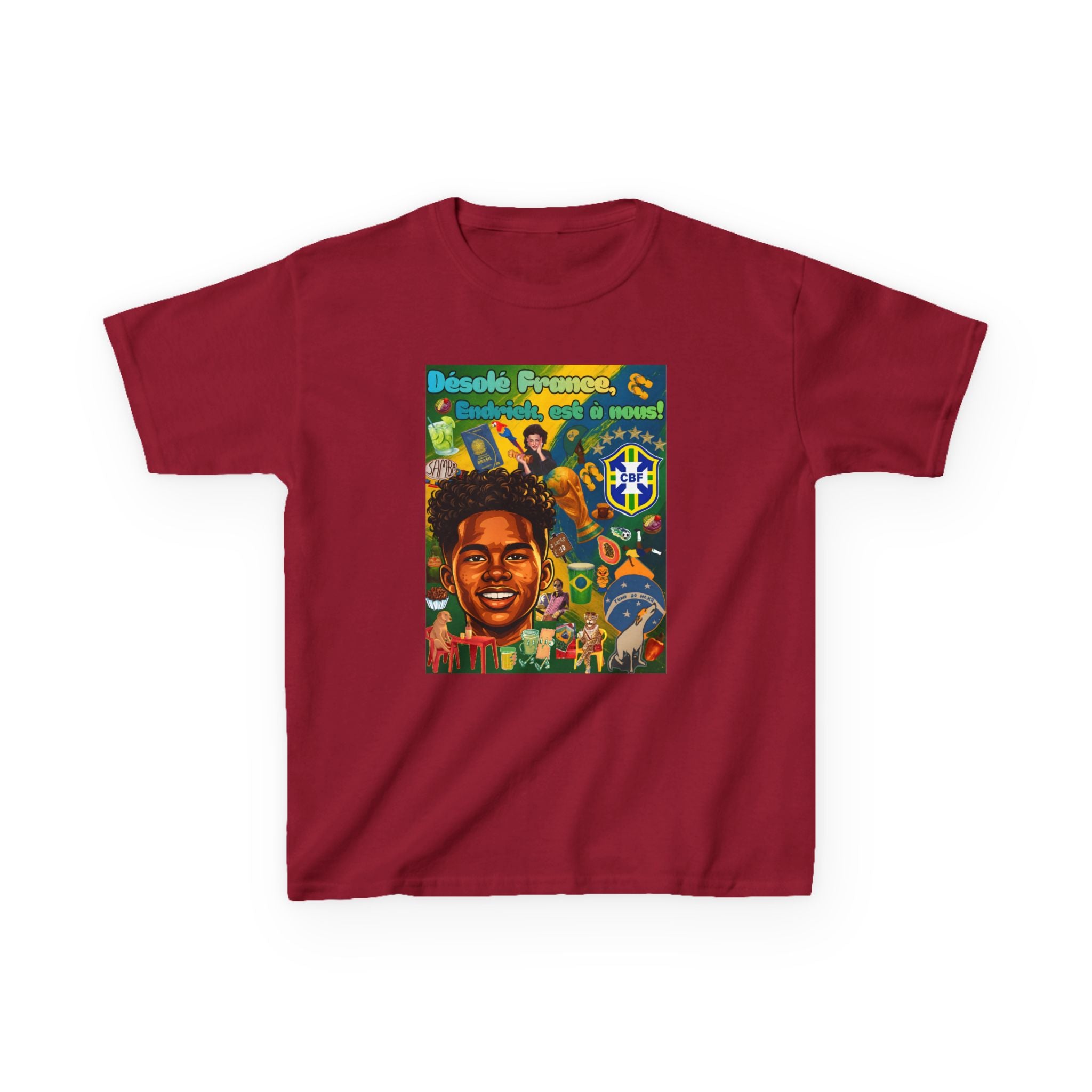 Unisex Kids 100% Algodão | Brasil x França