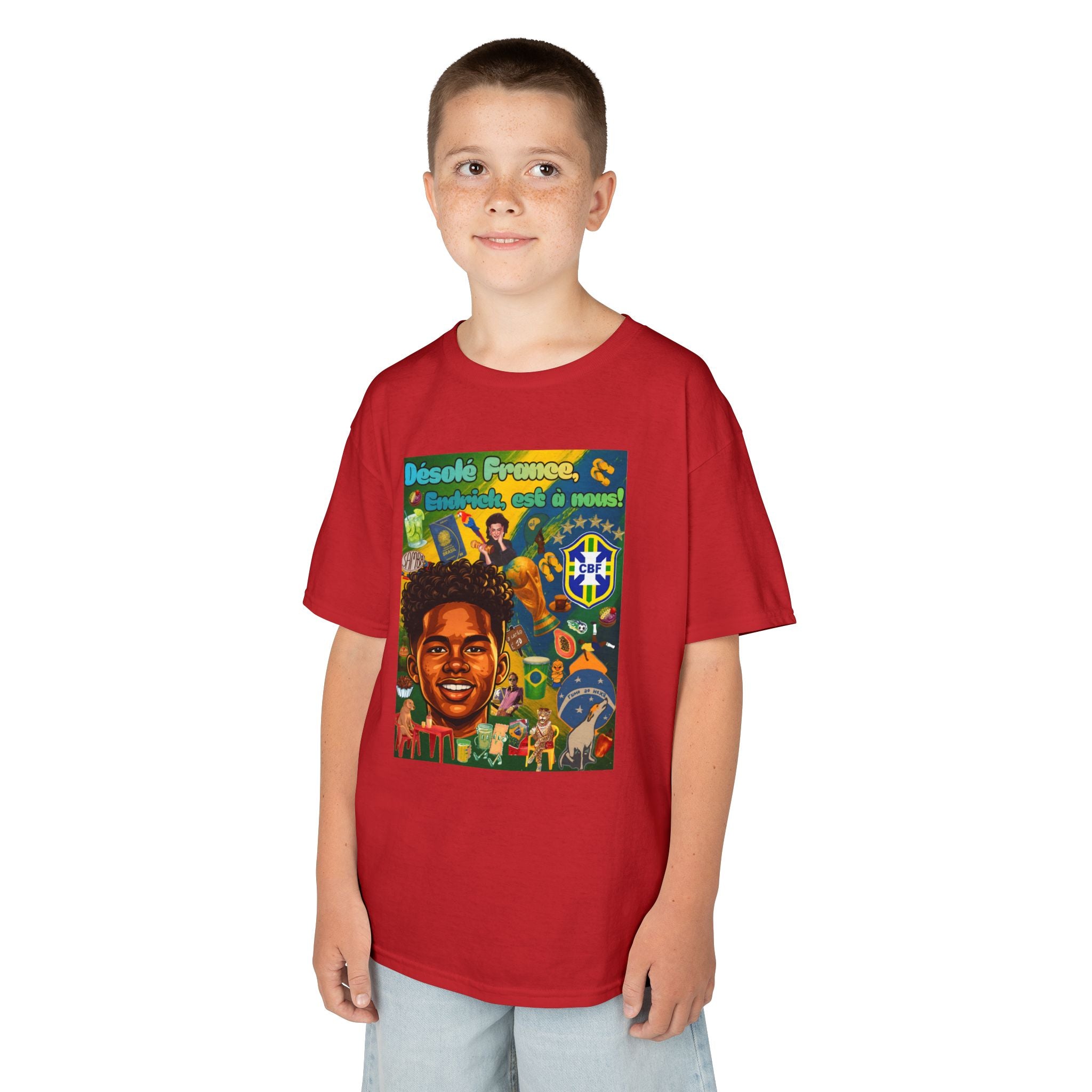 Unisex Kids 100% Algodão | Brasil x França