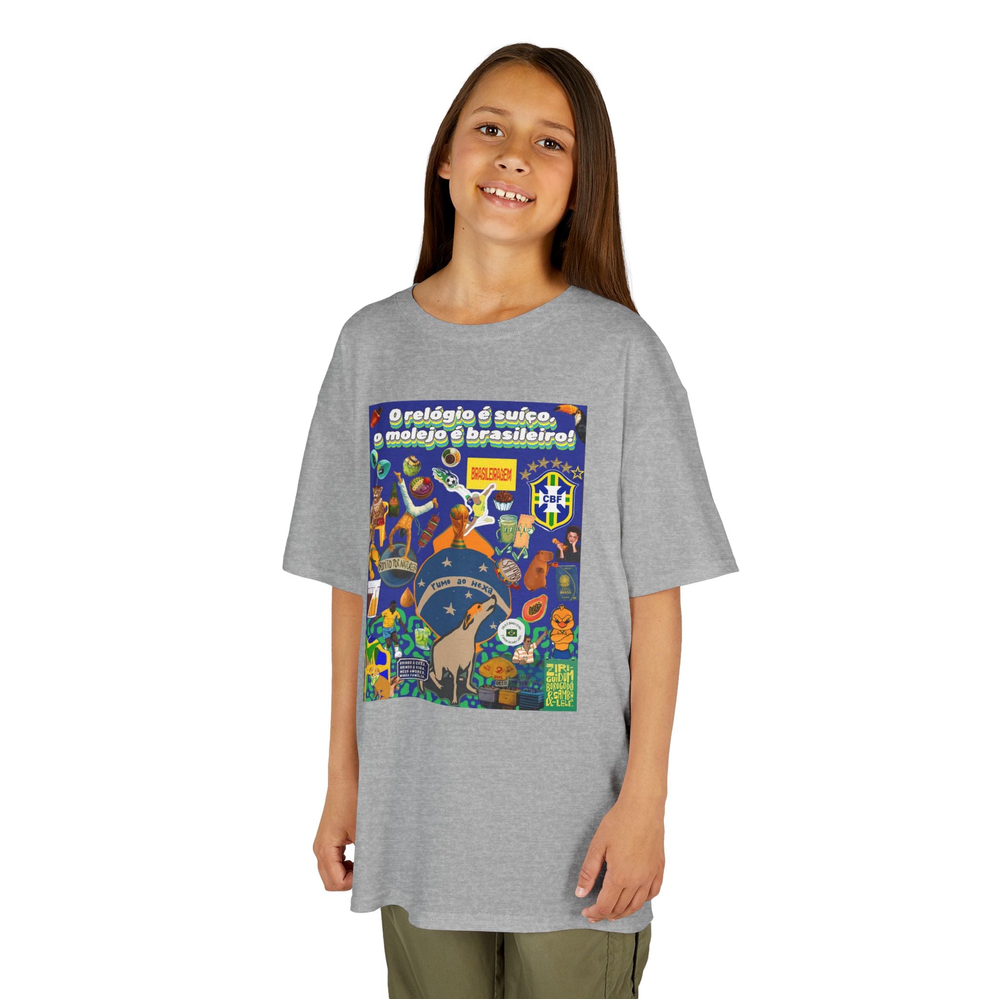 Unisex Kids 100% Algodão | Brasil x Suíça - O relógio é deles, o molejo é nosso!