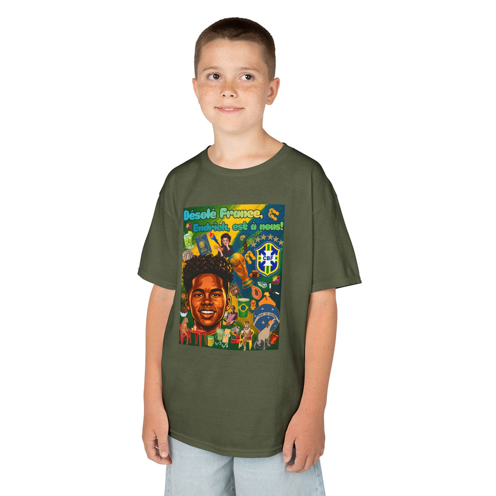 Unisex Kids 100% Algodão | Brasil x França