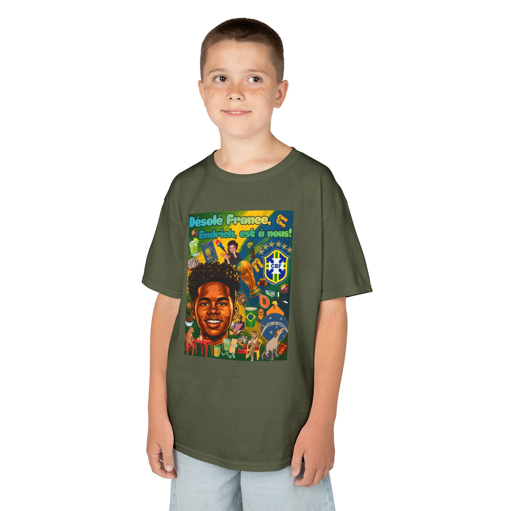 Unisex Kids 100% Algodão | Brasil x França