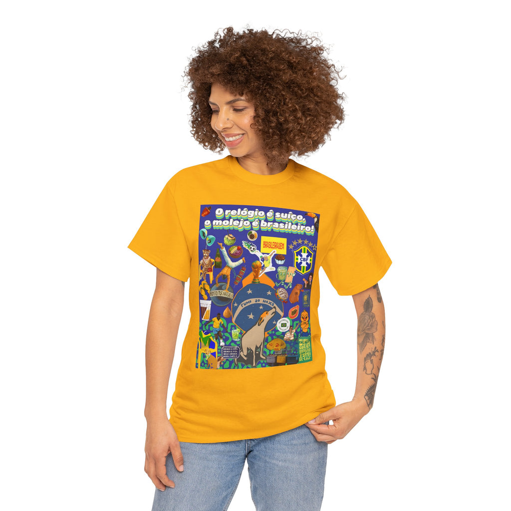 Unisex 100% Algodão OEKO-TEX®  | Brasil x Suíça - O relógio é suíço, mas o molejo é nosso!