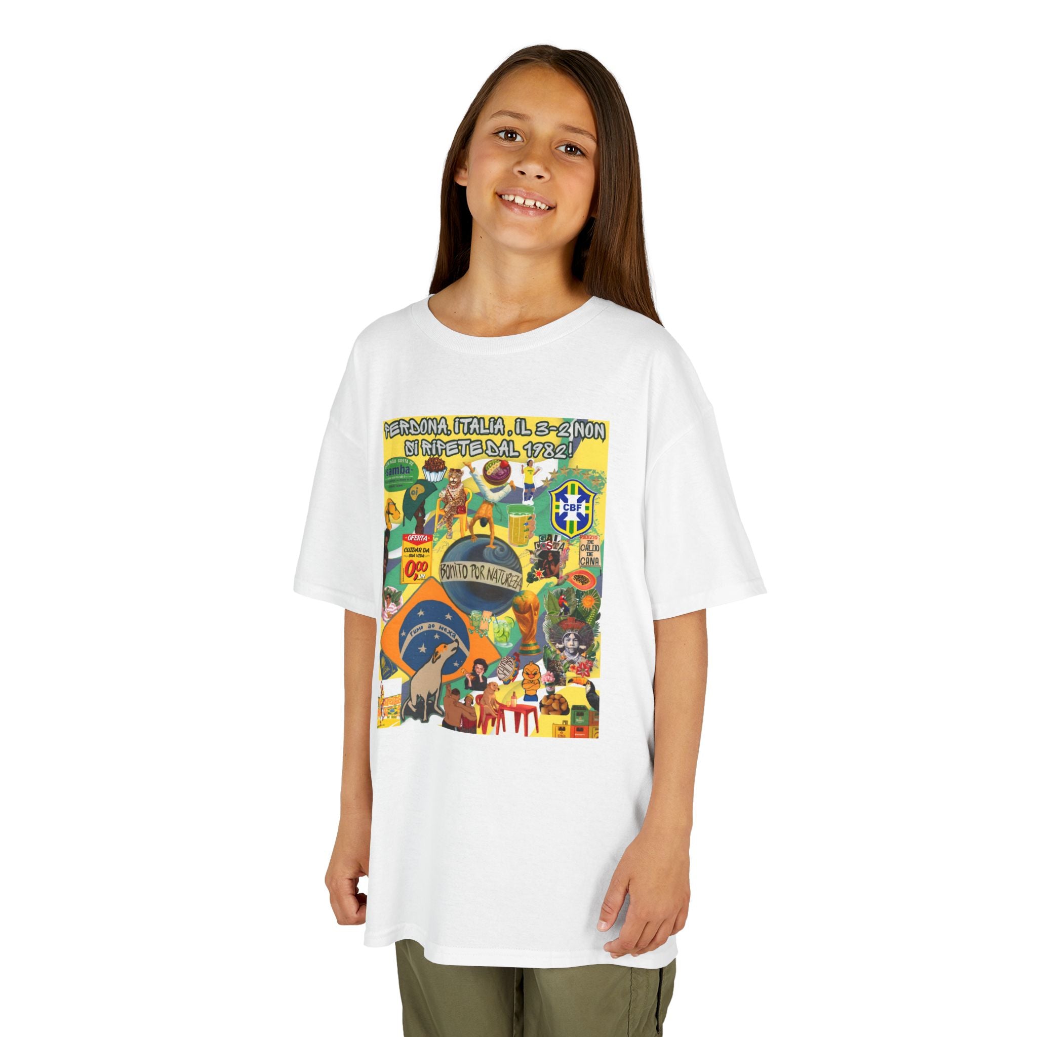 Unisex Kids 100% Algodão | Brasil x Itália