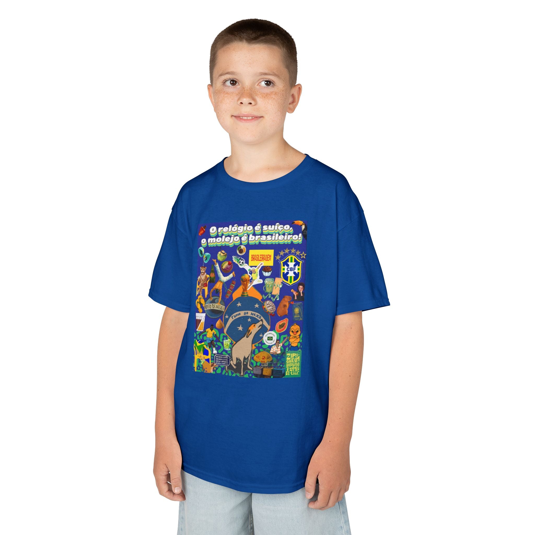 Unisex Kids 100% Algodão | Brasil x Suíça - O relógio é deles, o molejo é nosso!