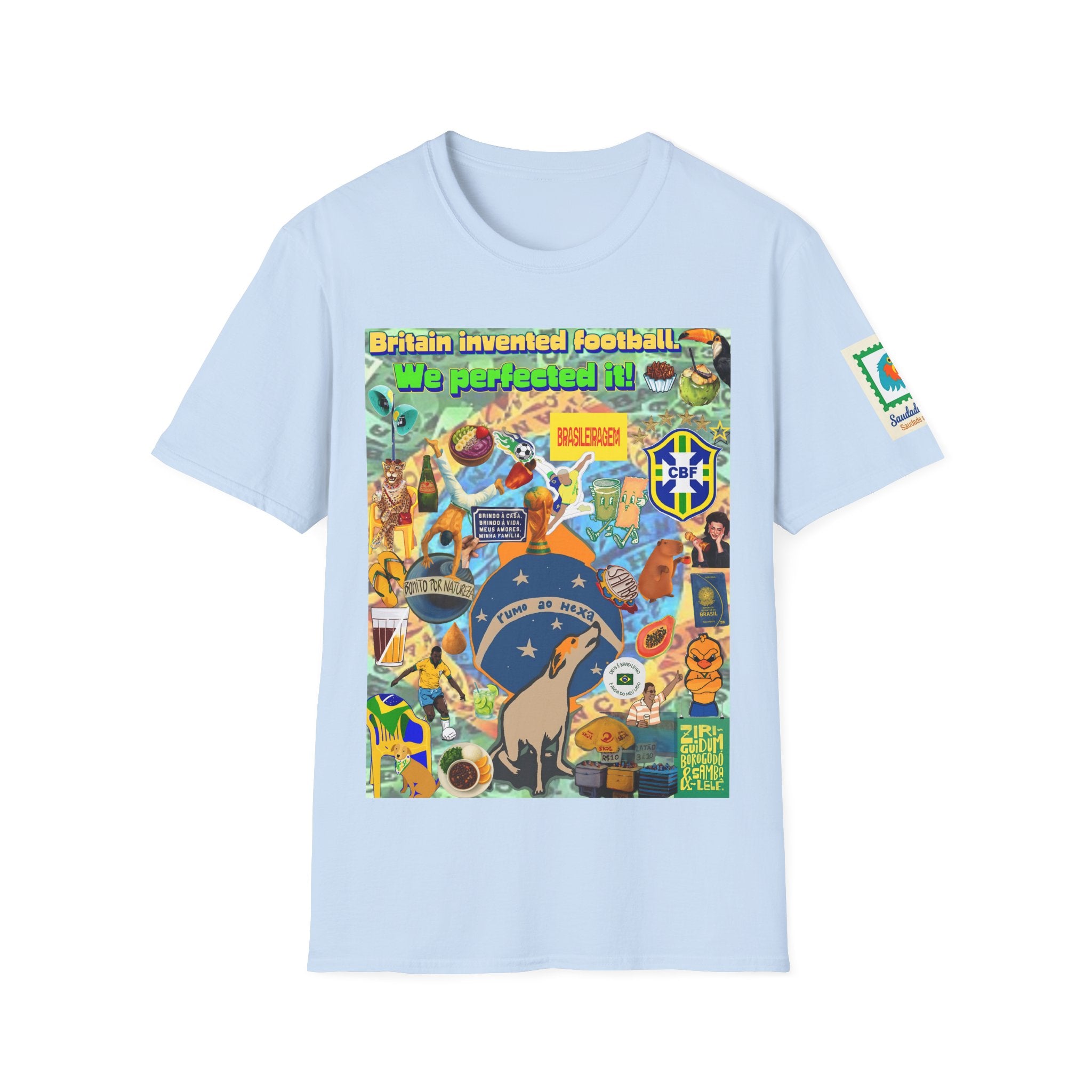 Unisex Graphic T-Shirt | Brasil x Britain - O jogo nasceu lá, mas o Brasil o elevou a outro patamar!