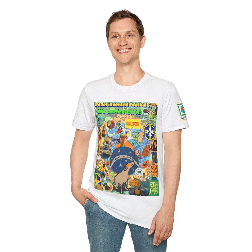 Unisex Graphic T-Shirt | Brasil x Britain - O jogo nasceu lá, mas o Brasil o elevou a outro patamar!