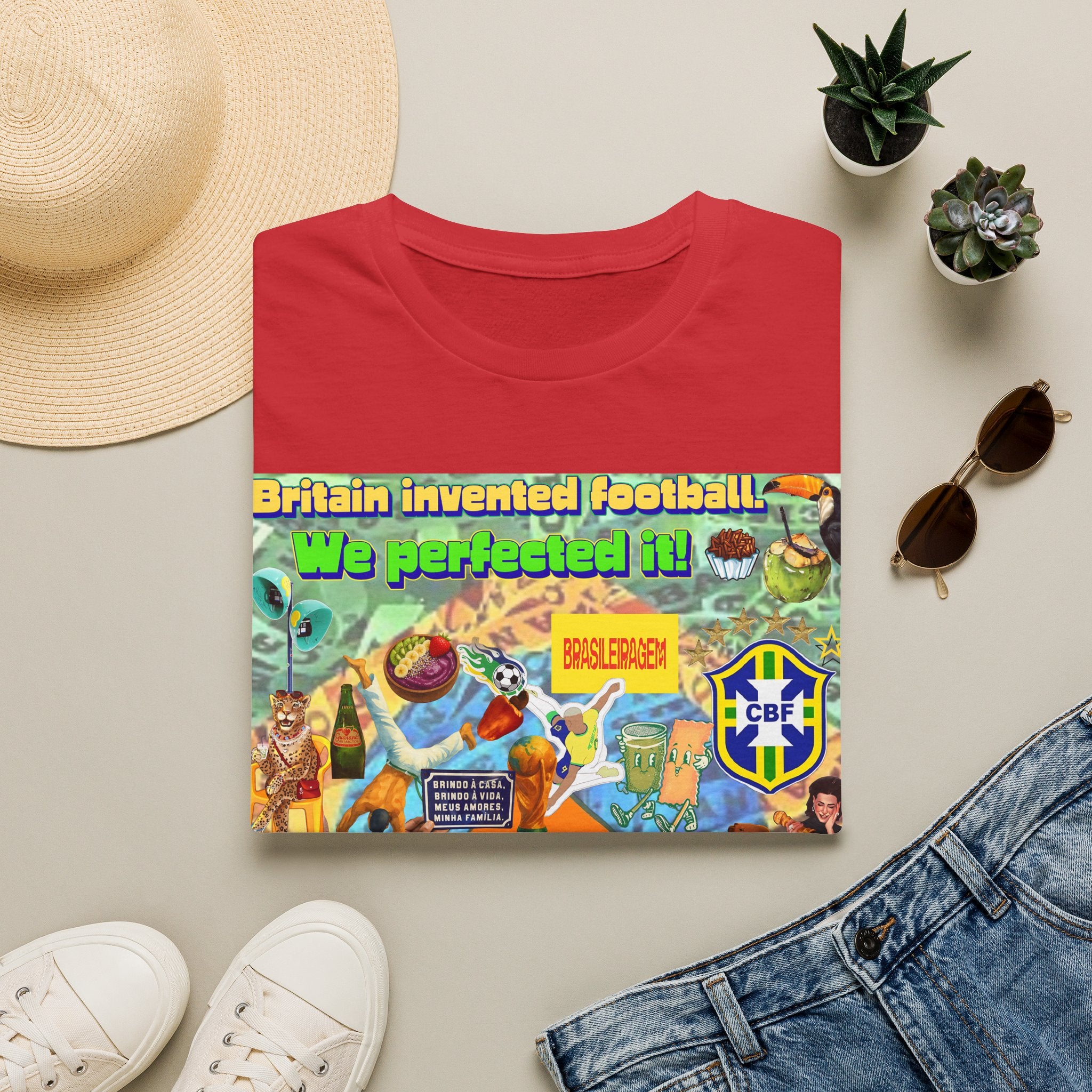 Unisex Graphic T-Shirt | Brasil x Britain - O jogo nasceu lá, mas o Brasil o elevou a outro patamar!