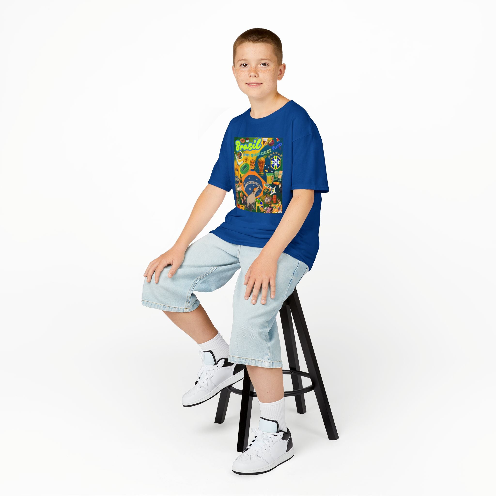 Unisex Kids 100% Algodão | Brasil em qualquer fuso!