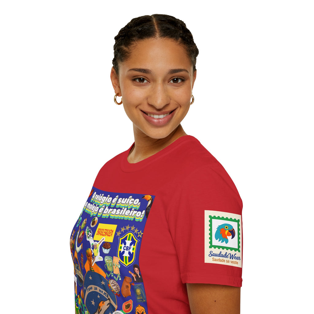 Unisex Graphic T-Shirt | Brasil x Suíça- O relógio é deles, o molejo é nosso!