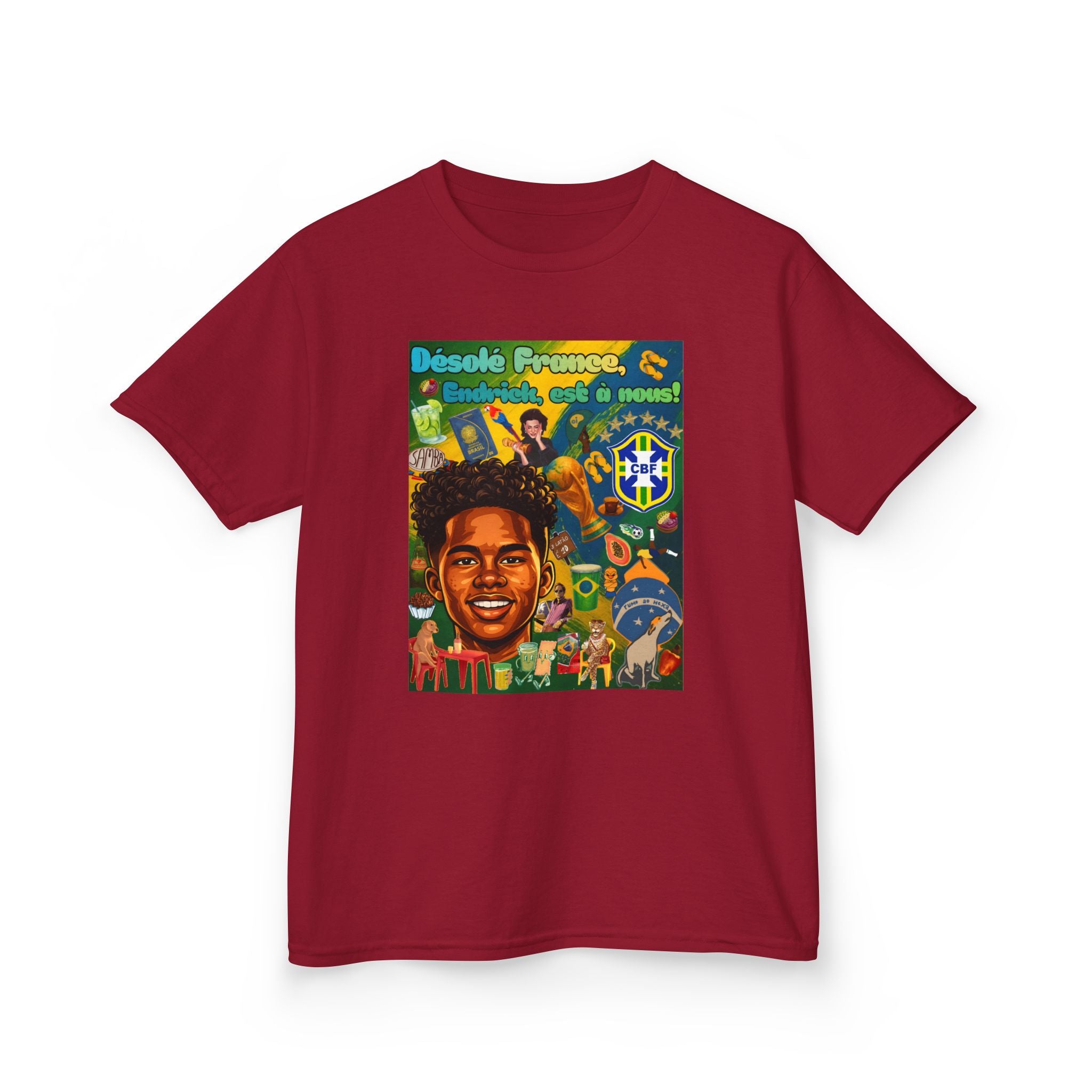 Unisex Kids 100% Algodão | Brasil x França