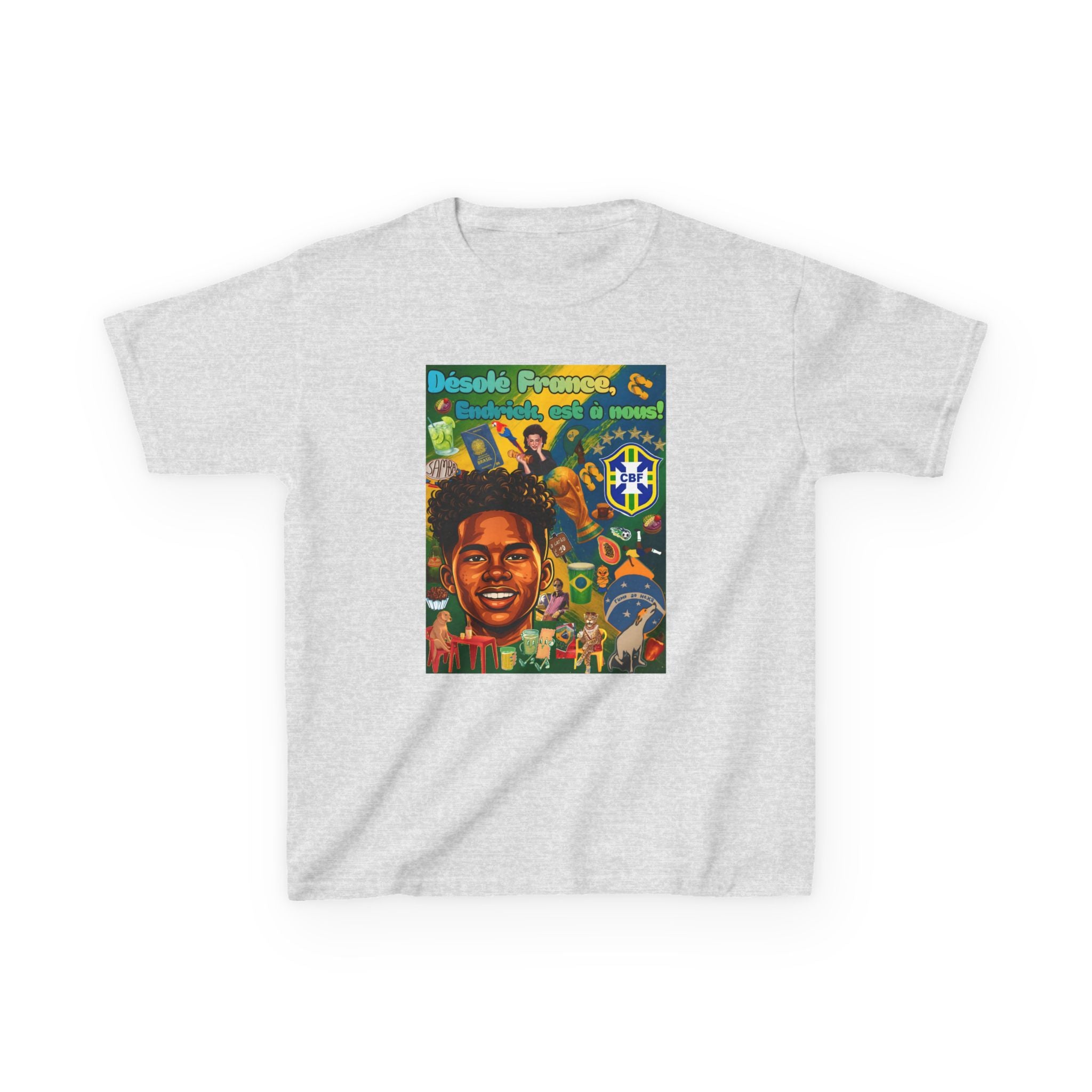 Unisex Kids 100% Algodão | Brasil x França