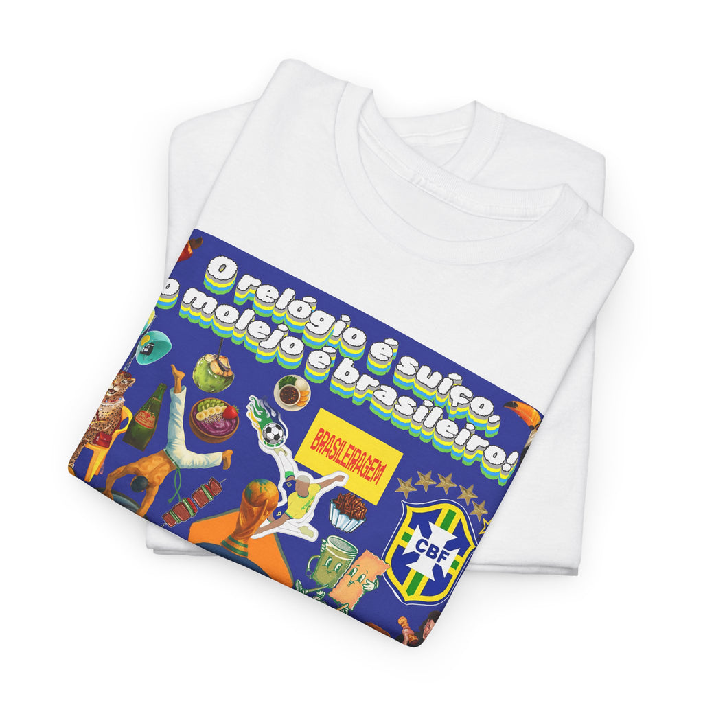Unisex 100% Algodão OEKO-TEX®  | Brasil x Suíça - O relógio é suíço, mas o molejo é nosso!