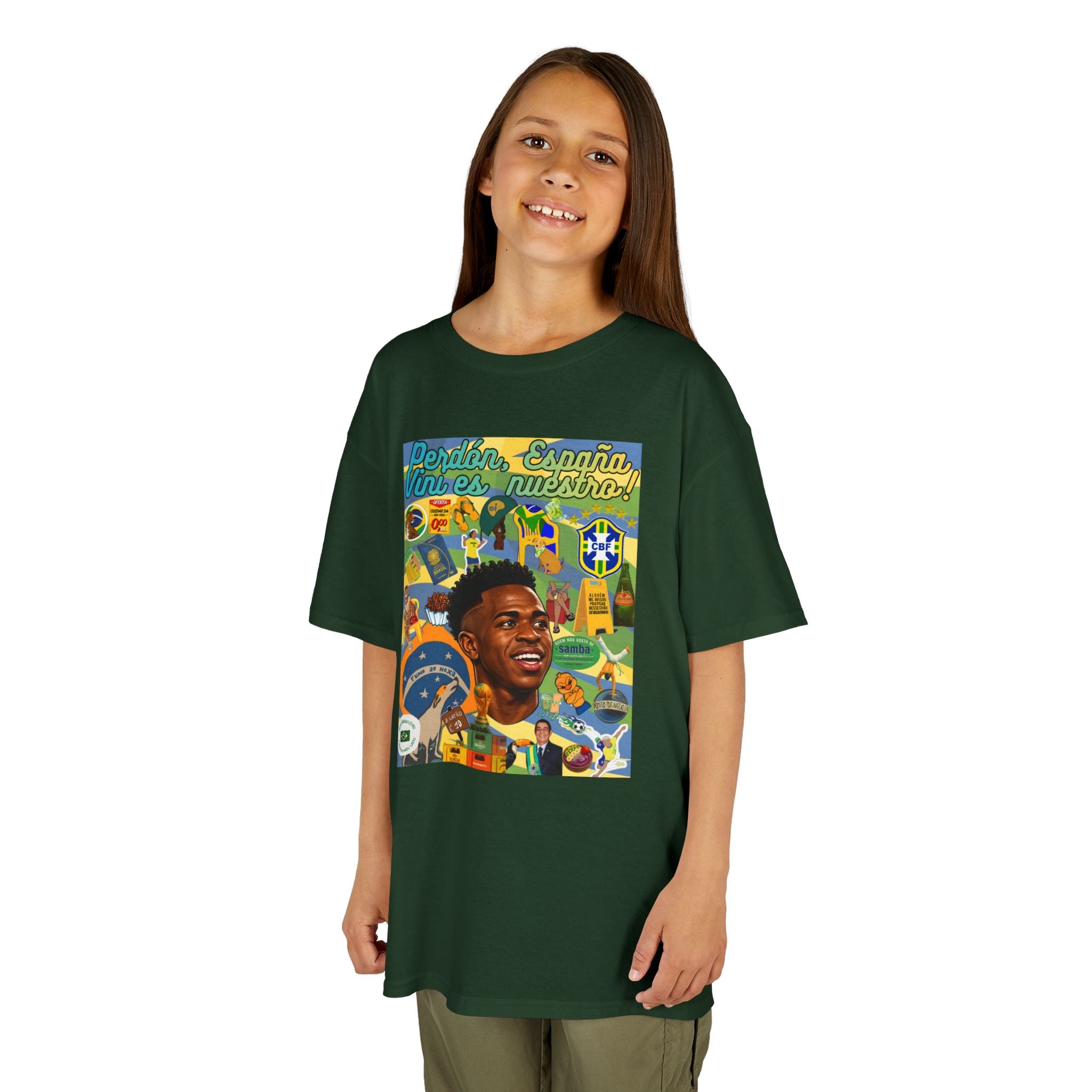 Unisex Kids 100% Algodão | Brasil x Espanha