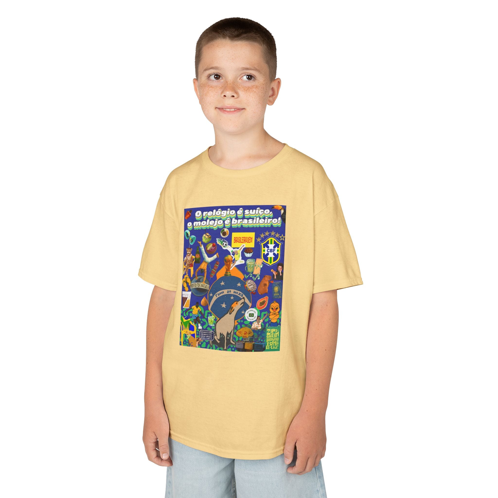 Unisex Kids 100% Algodão | Brasil x Suíça - O relógio é deles, o molejo é nosso!