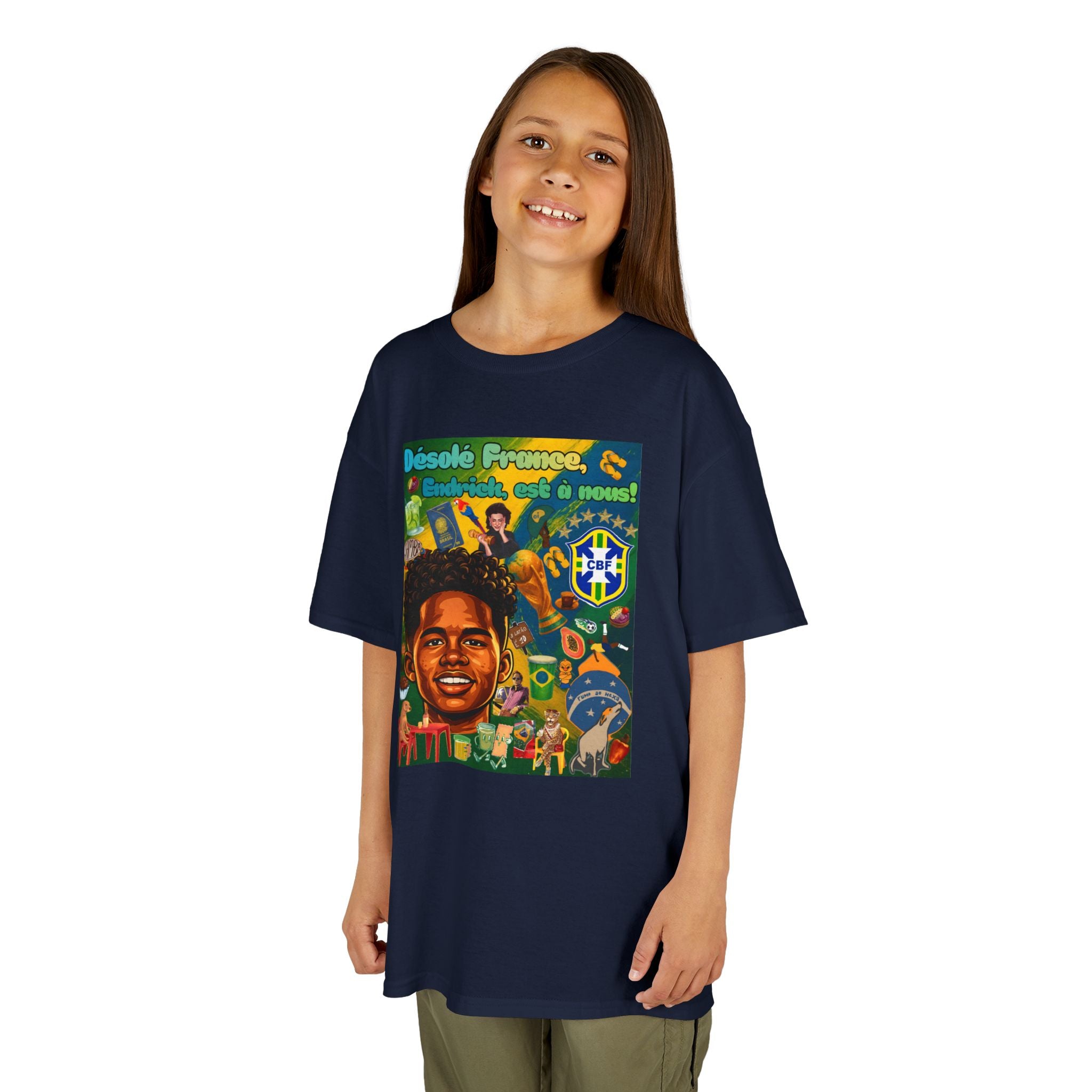 Unisex Kids 100% Algodão | Brasil x França