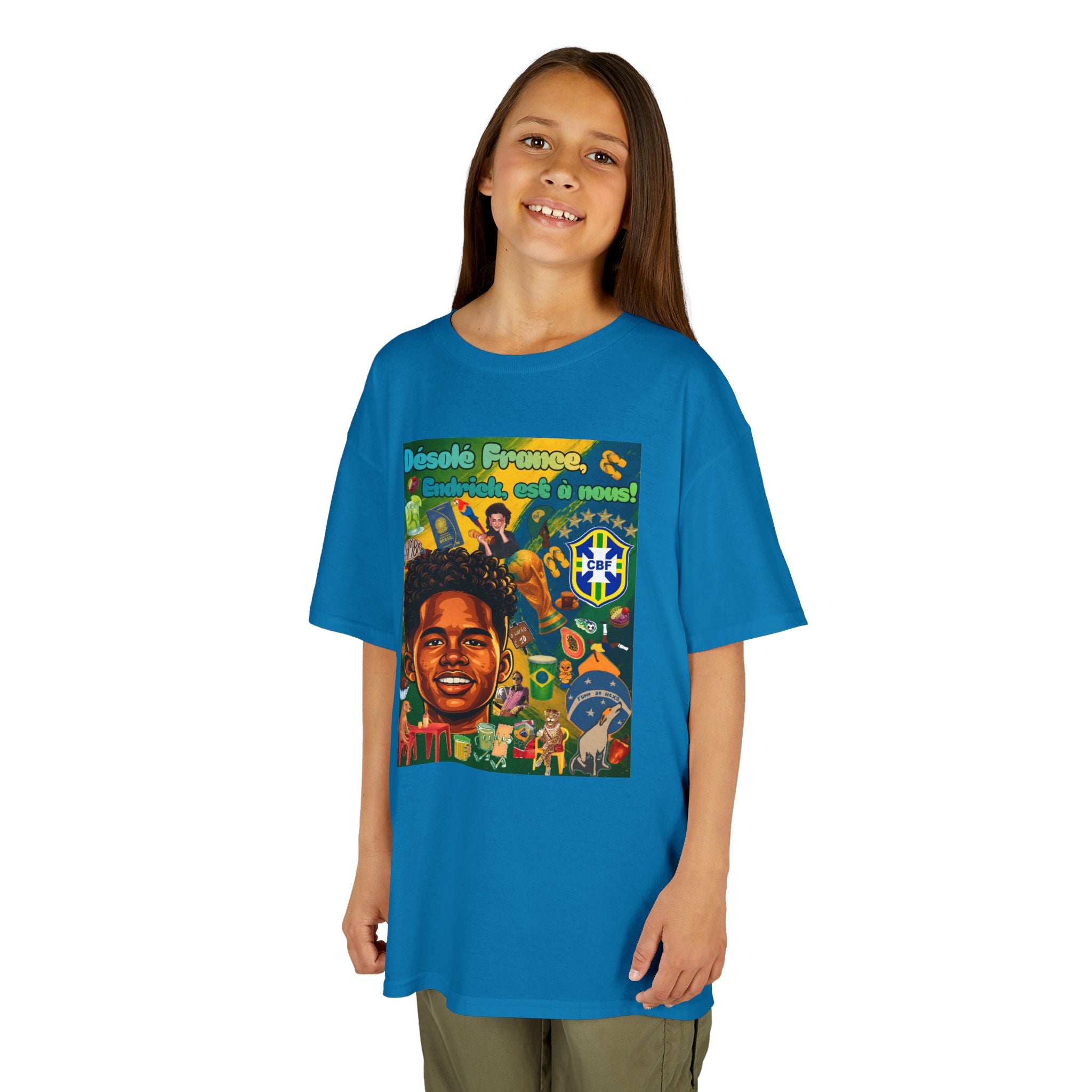 Unisex Kids 100% Algodão | Brasil x França