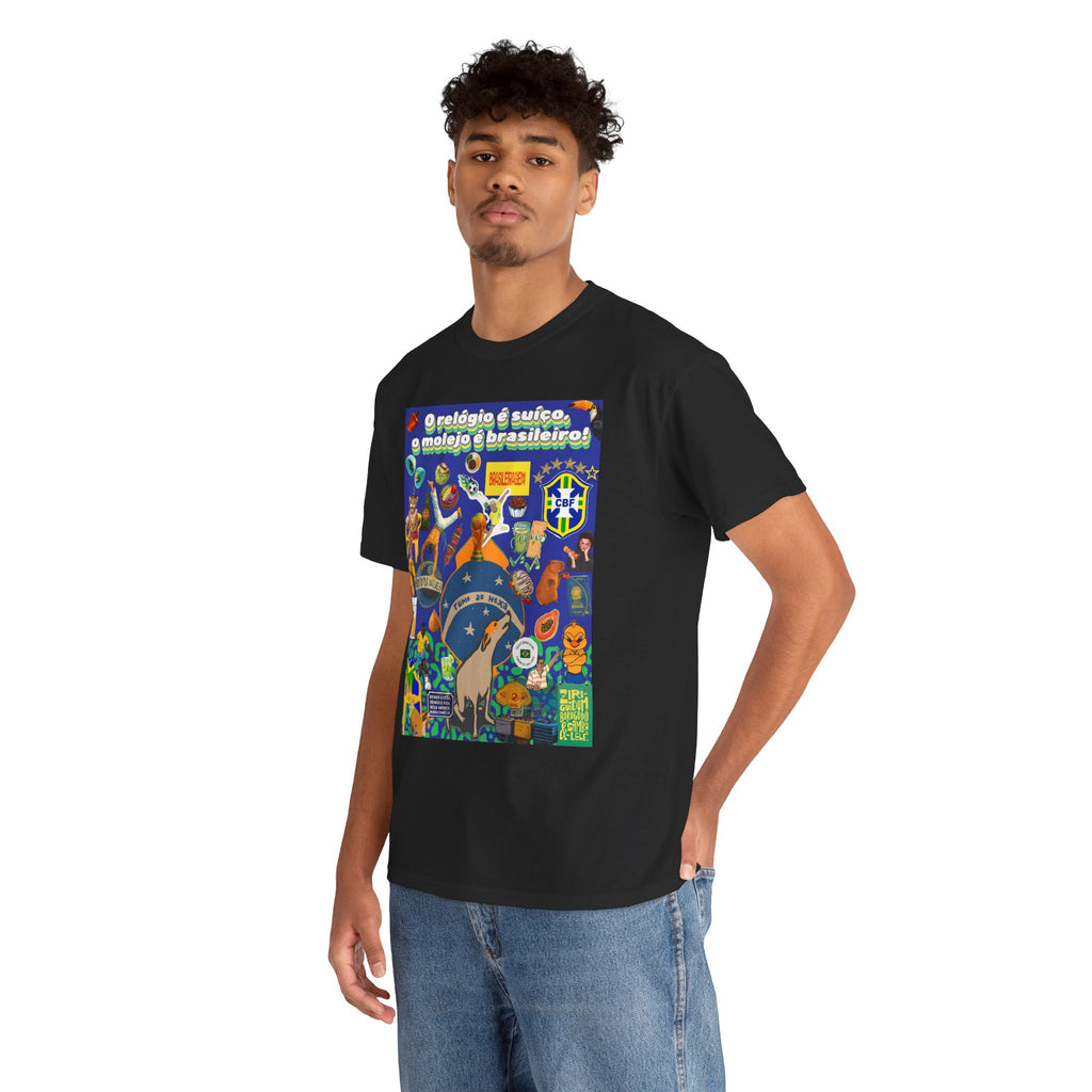 Unisex 100% Algodão OEKO-TEX®  | Brasil x Suíça - O relógio é suíço, mas o molejo é nosso!