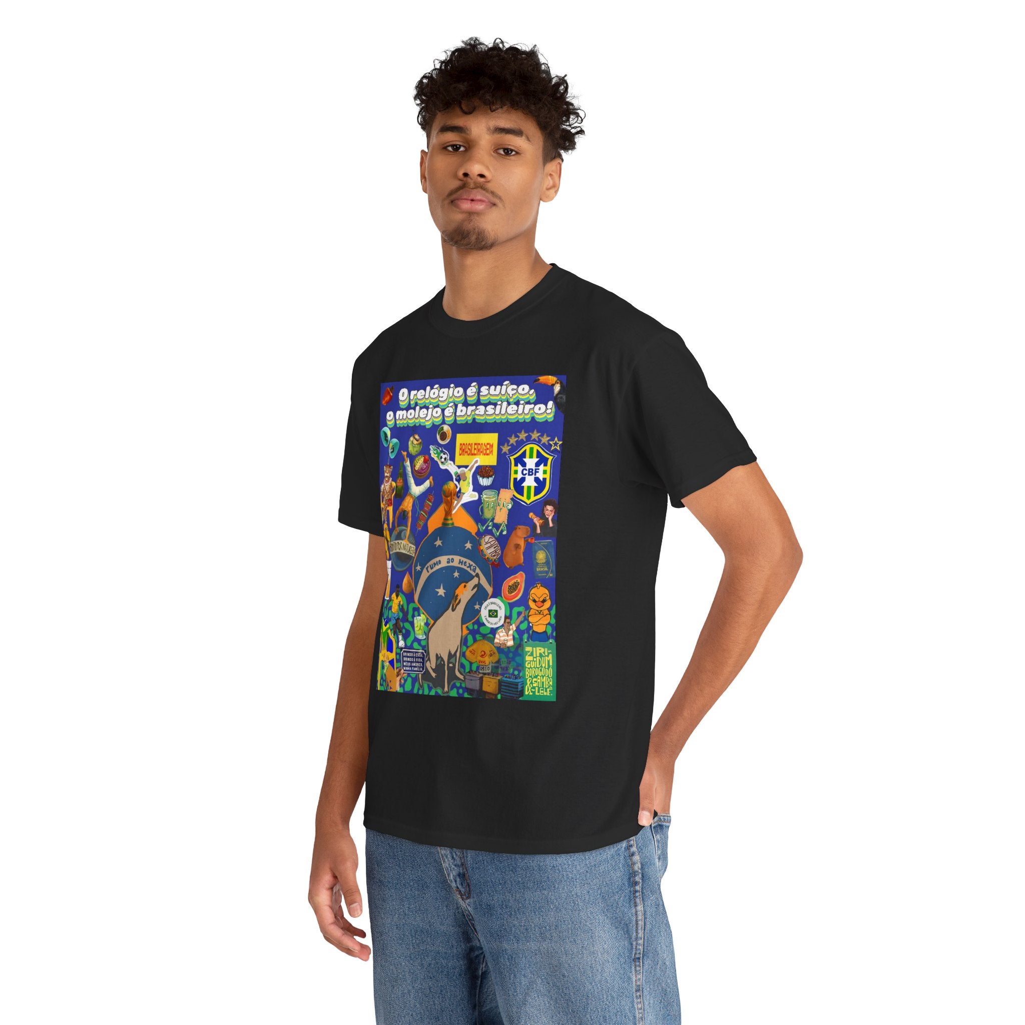 Unisex 100% Algodão OEKO-TEX®  | Brasil x Suíça - O relógio é suíço, mas o molejo é nosso!