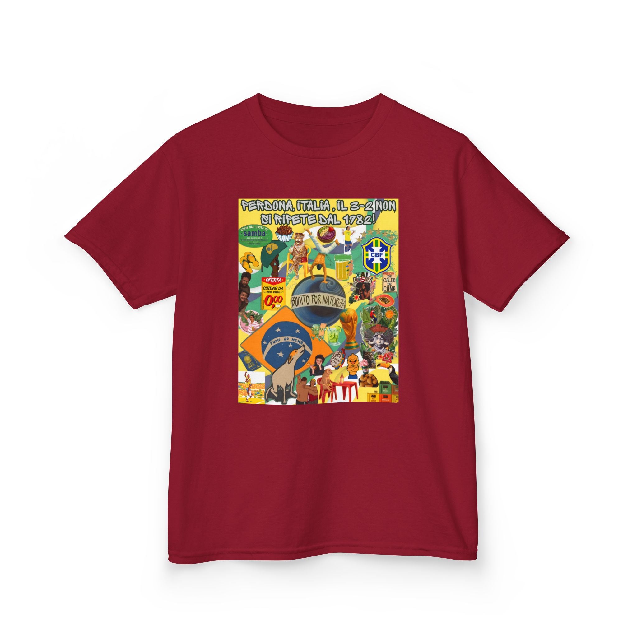 Unisex Kids 100% Algodão | Brasil x Itália