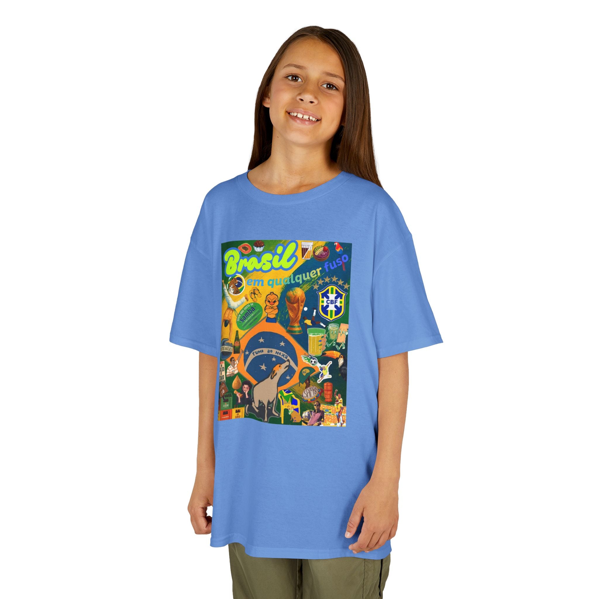 Unisex Kids 100% Algodão | Brasil em qualquer fuso!