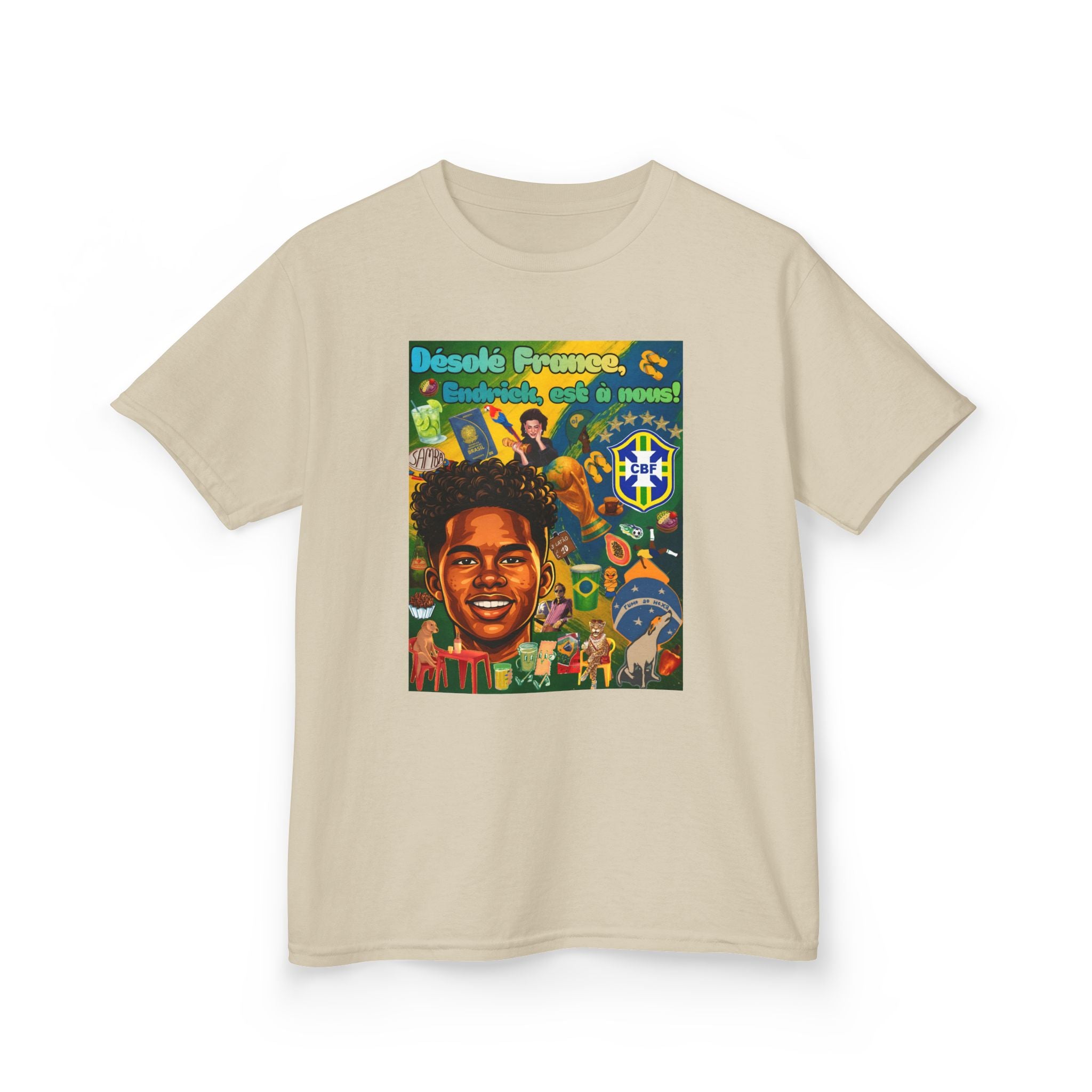 Unisex Kids 100% Algodão | Brasil x França