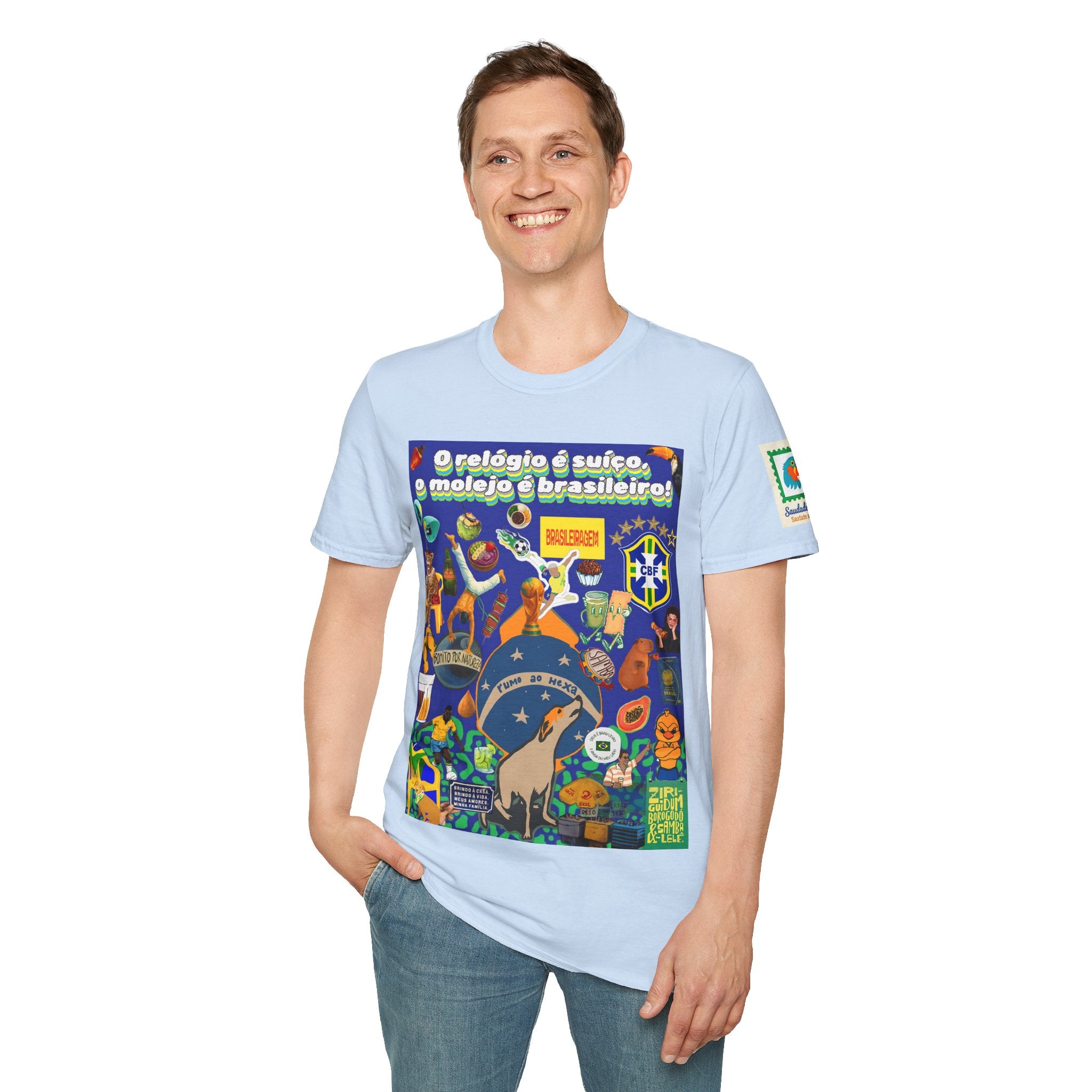 Unisex Graphic T-Shirt | Brasil x Suíça- O relógio é deles, o molejo é nosso!