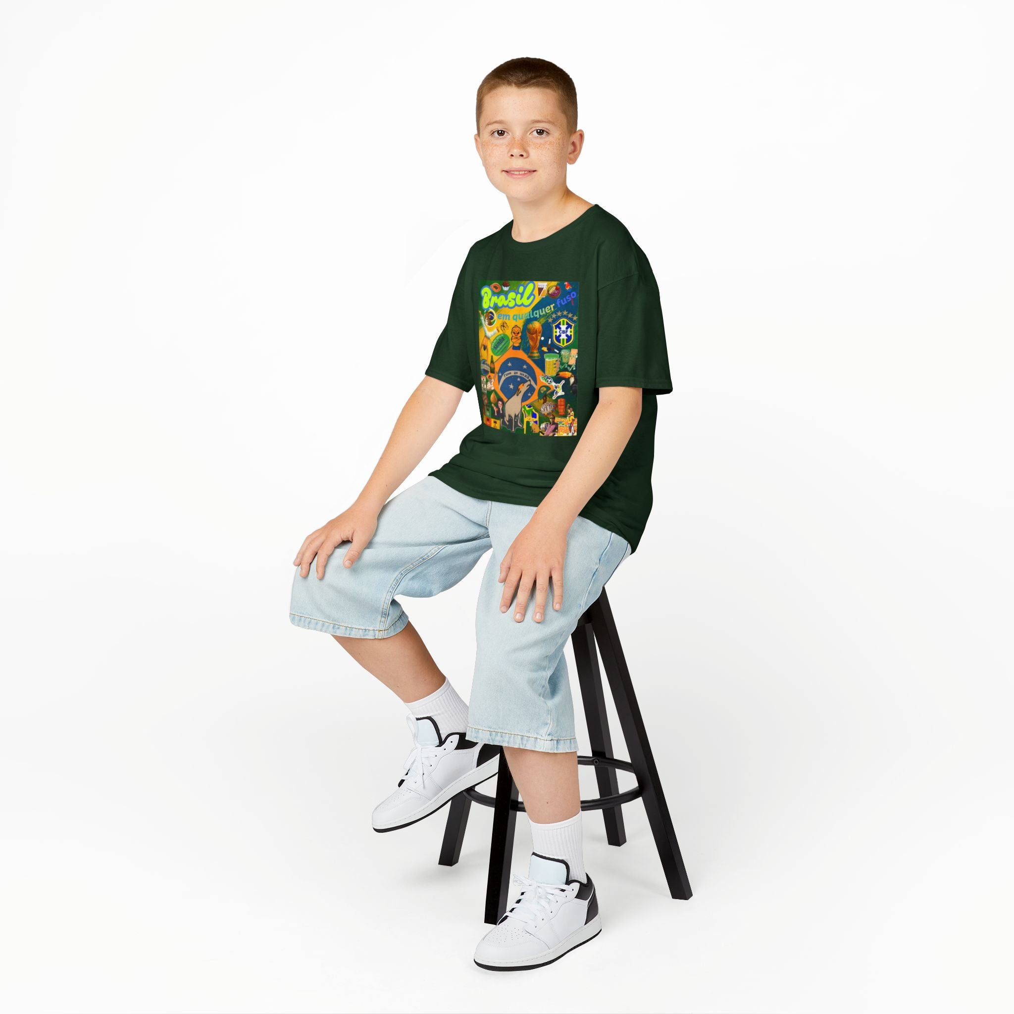 Unisex Kids 100% Algodão | Brasil em qualquer fuso!