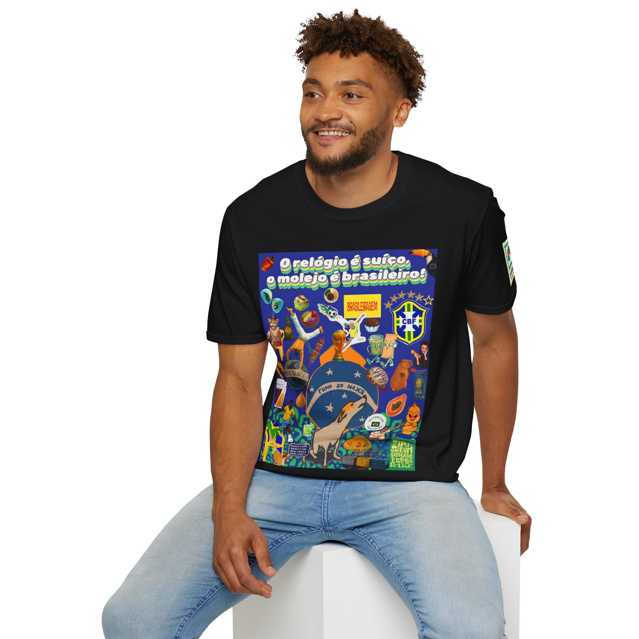 Unisex Graphic T-Shirt | Brasil x Suíça- O relógio é deles, o molejo é nosso!
