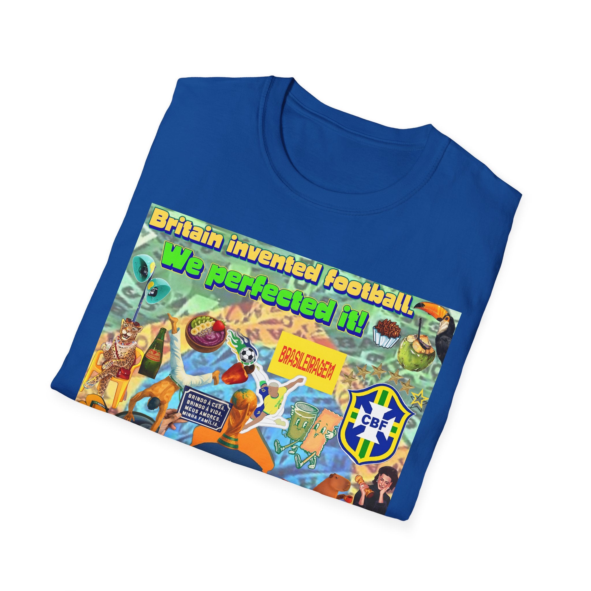 Unisex Graphic T-Shirt | Brasil x Britain - O jogo nasceu lá, mas o Brasil o elevou a outro patamar!